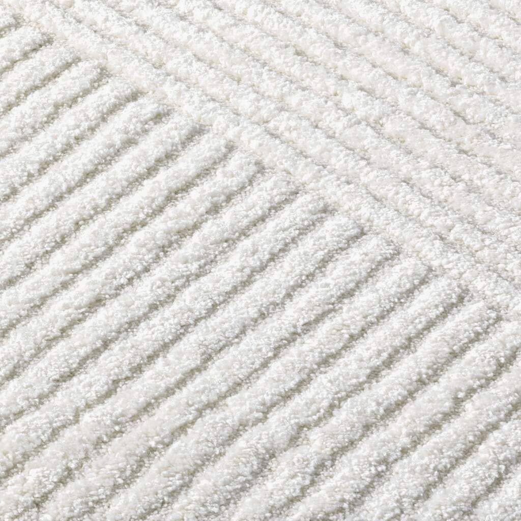Carpet City Teppich »LOUNGE 0632«, rund, 15 mm Höhe, Kurzflor-Teppich Modern, Hoch-Tief-Struktur, Wohnzimmer, Schlafzimmer