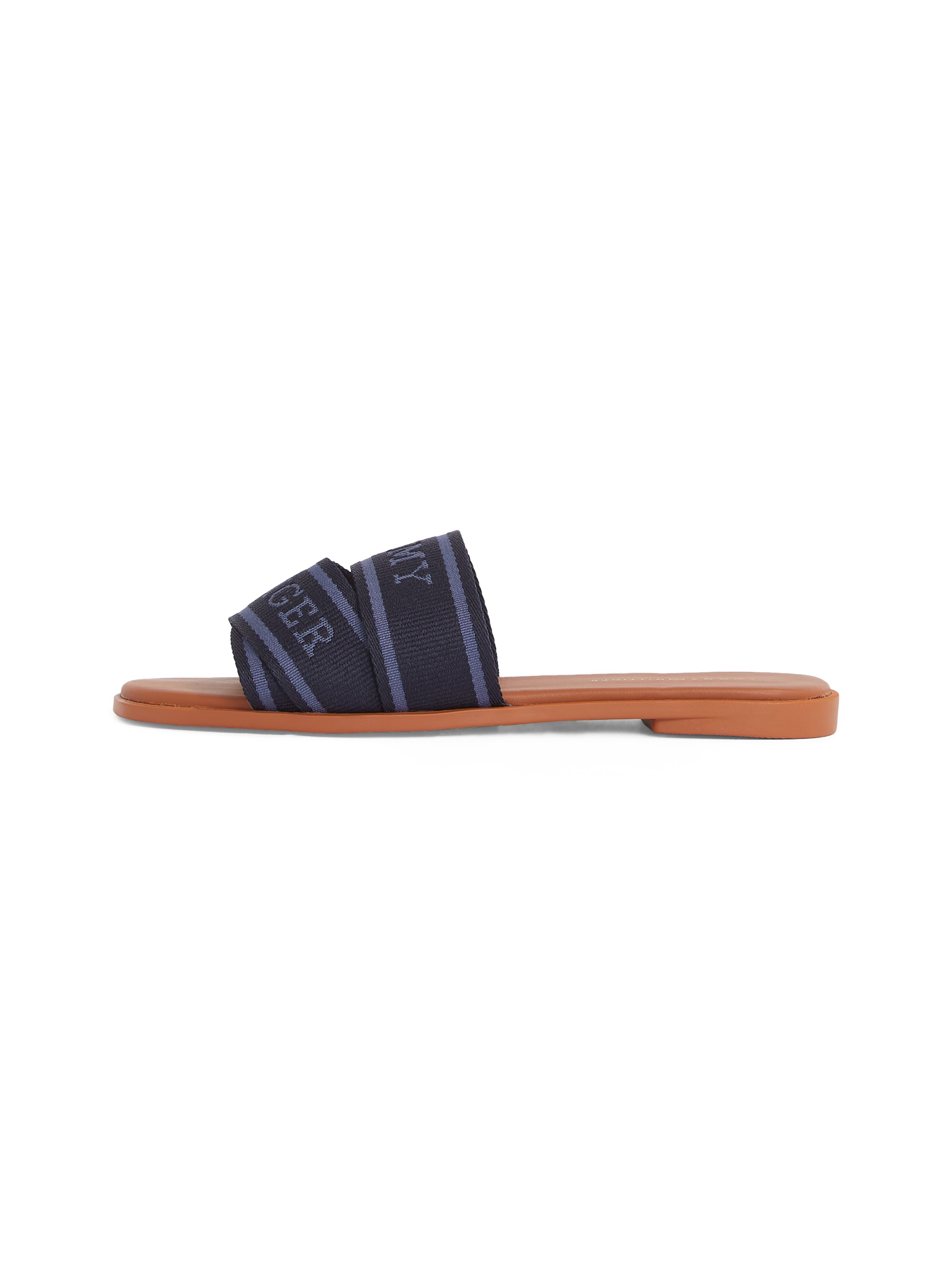 Tommy Hilfiger Pantolette »TOMMY HILFIGER WEBBING MULE«  , Blockabsatz, Sommerschuh, Bequemschuh, Flats mit Logoschriftzug