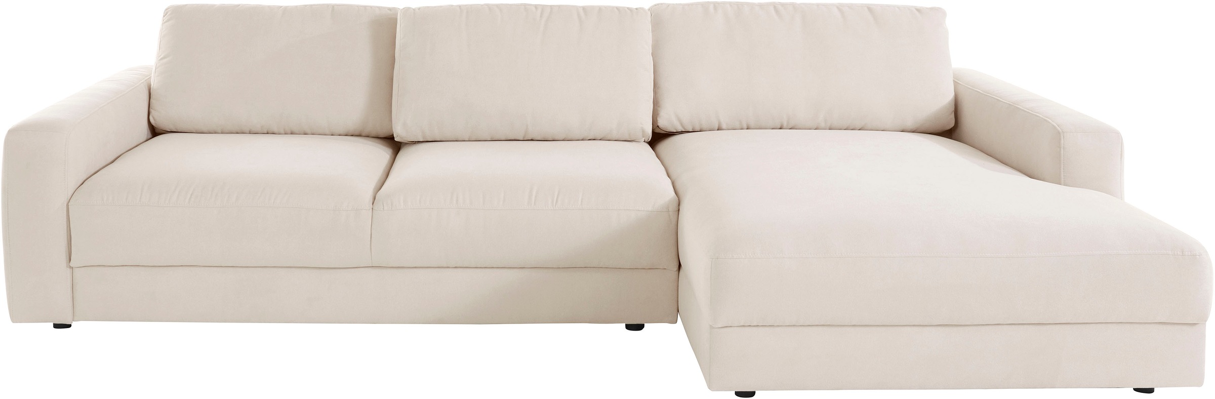 Places of Style Ecksofa »Bloomfield, elegant, viel Platz, Mega Couch, Breite 303cm, L-Form«, extra tiefe Sitzfläche, wahlweise mit Sitztiefenverstellung
