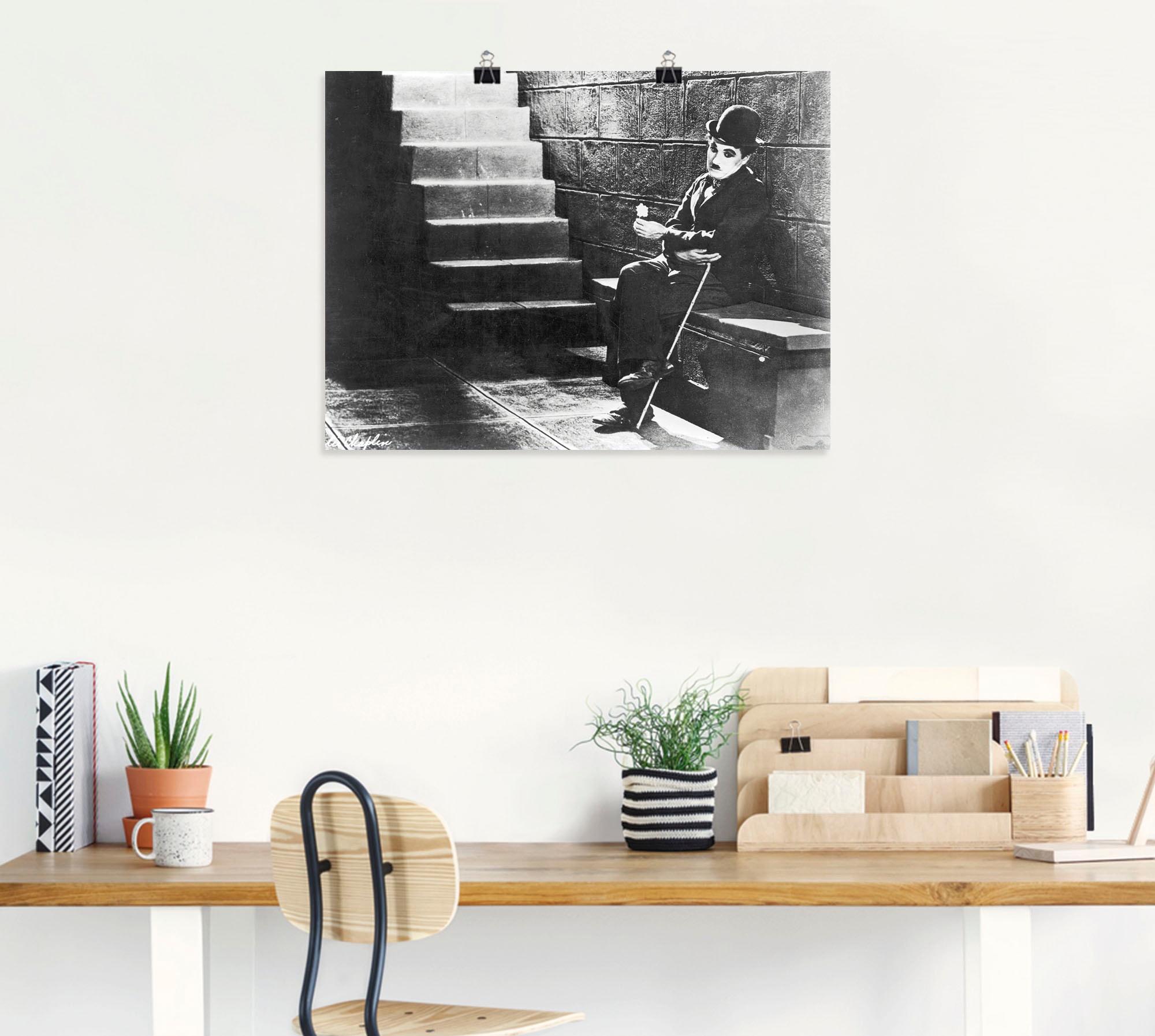 Artland Wandbild »Charlie Chaplin bestellen Poster (1 versch. Großstadt Wandaufkleber auf oder Größen Stars, Rechnung Lichter als - in der Alubild, 1931«, Leinwandbild, St.)