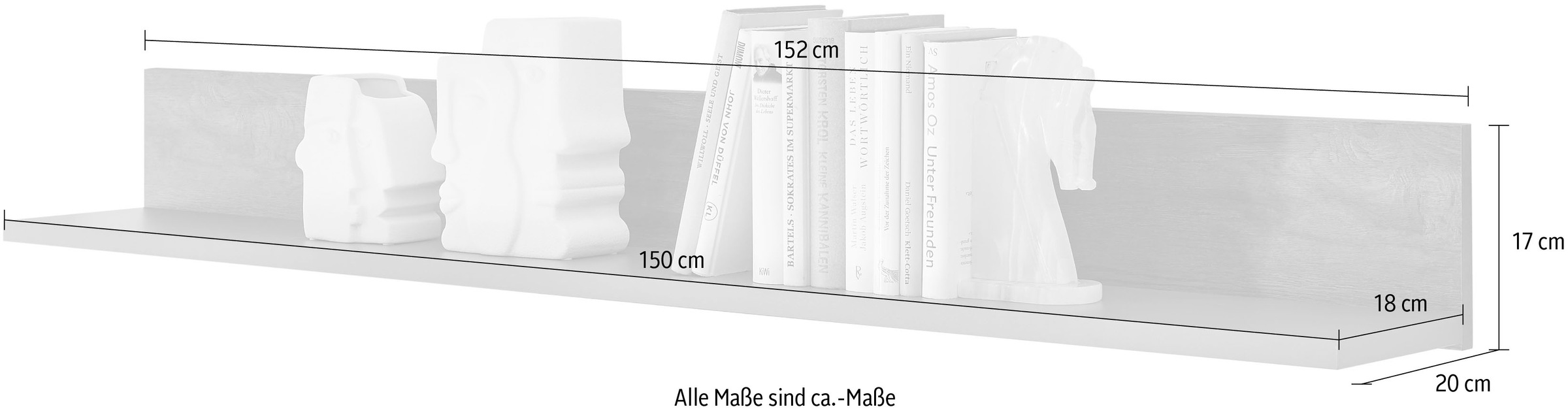 INOSIGN Wandregal »LARGO«, Breite ca. 152 cm
