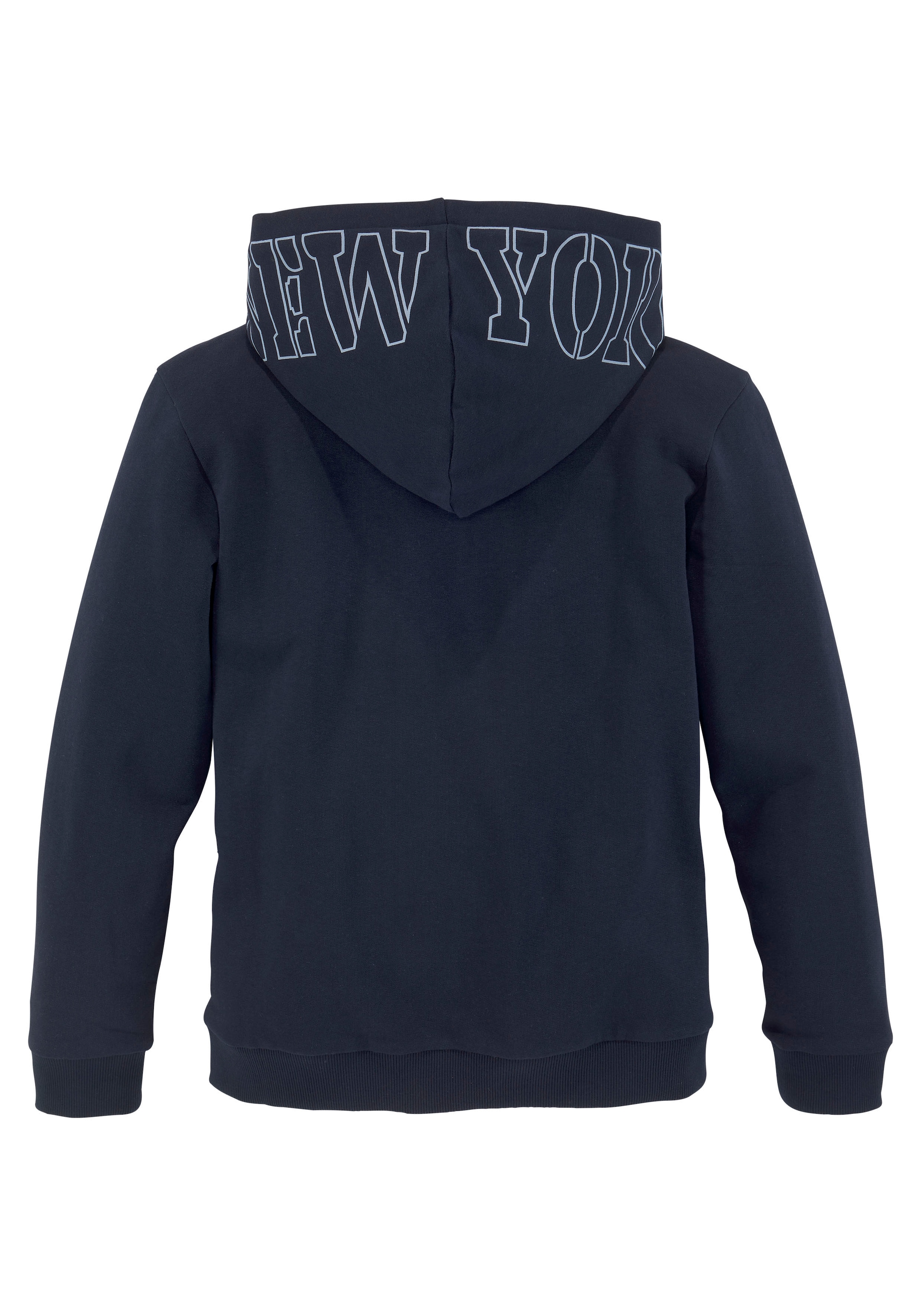 KIDSWORLD Kapuzensweatshirt »Logo-Print«, in weiter Form mit Kapuzendruck