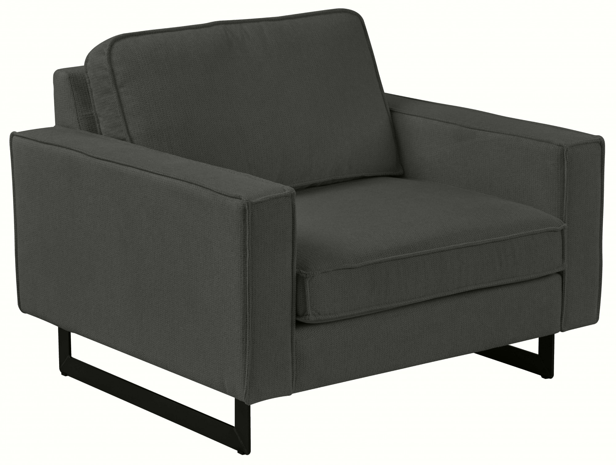 Places of Style Loveseat »Pinto«, mit Keder, Metallfüßen und auch in Cord Bezug erhältlich