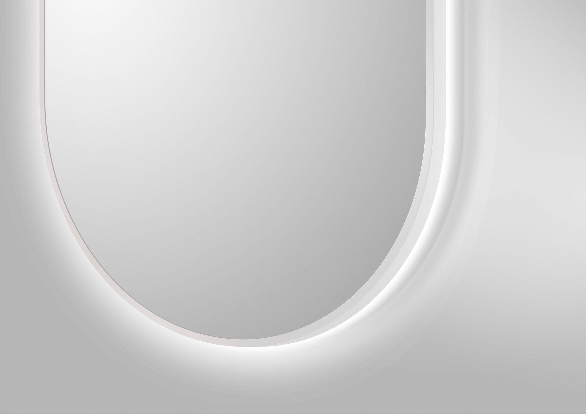 Talos Dekospiegel »LED Design Spiegel oval weiß, 45x75 cm« LED Beleuchtung