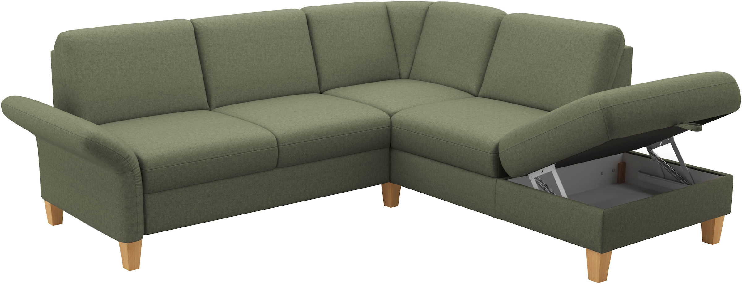 Home affaire Ecksofa »Rochelle, L-Form«, wahlweise mit Armteilverstellung, Bettfunktion und Bettkasten