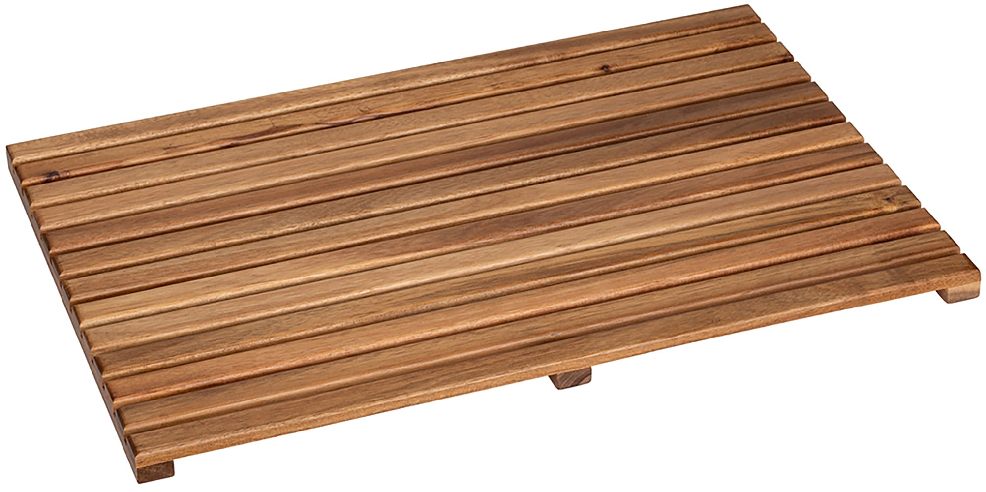 WENKO Duschmatte »Modell Indoor & Outdoor«, Duschrost aus Akazienholz, stabil, rutschhemmende Unterseite