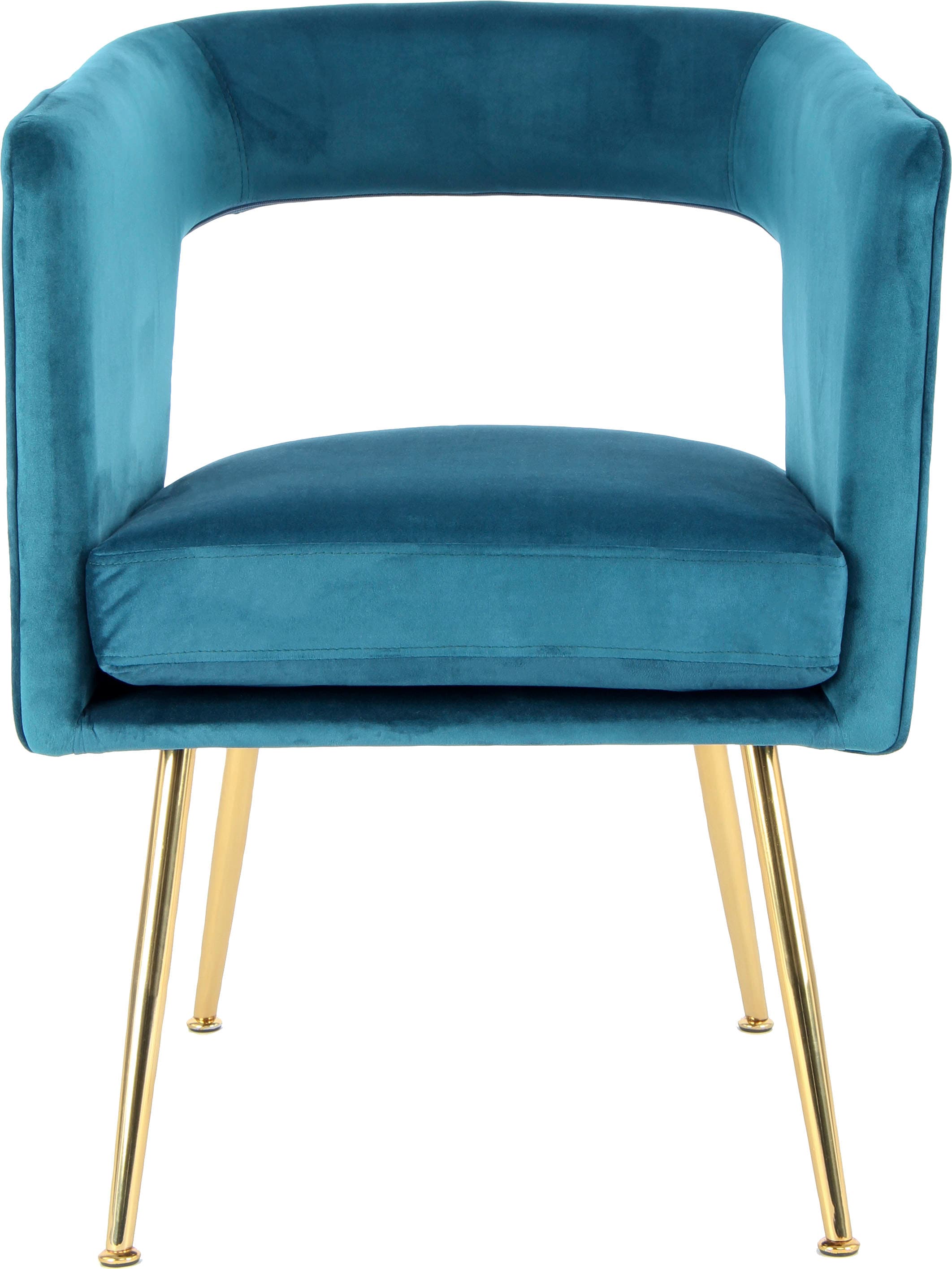 Kayoom Polsterstuhl »Esszimmerstuhl, samtweiche Oberfläche« () 1 Stk.samtweicher Bezug, Rückenlehne und Armlehnen abgerundet