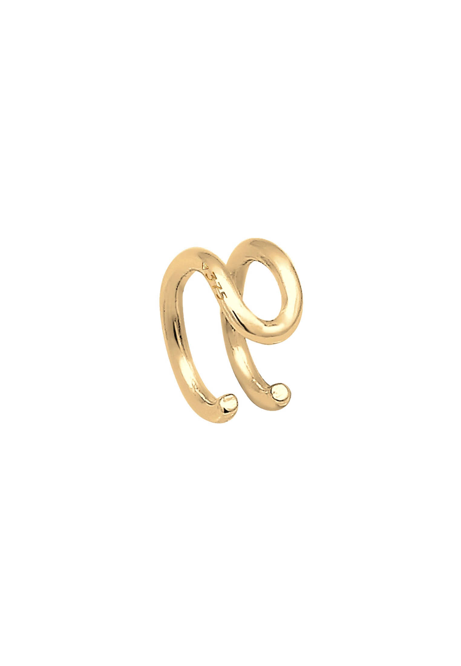 Elli Premium Ohrklemme »Ohrringe Earcuff Single Geo Basic Trend 375 Gelbgold«