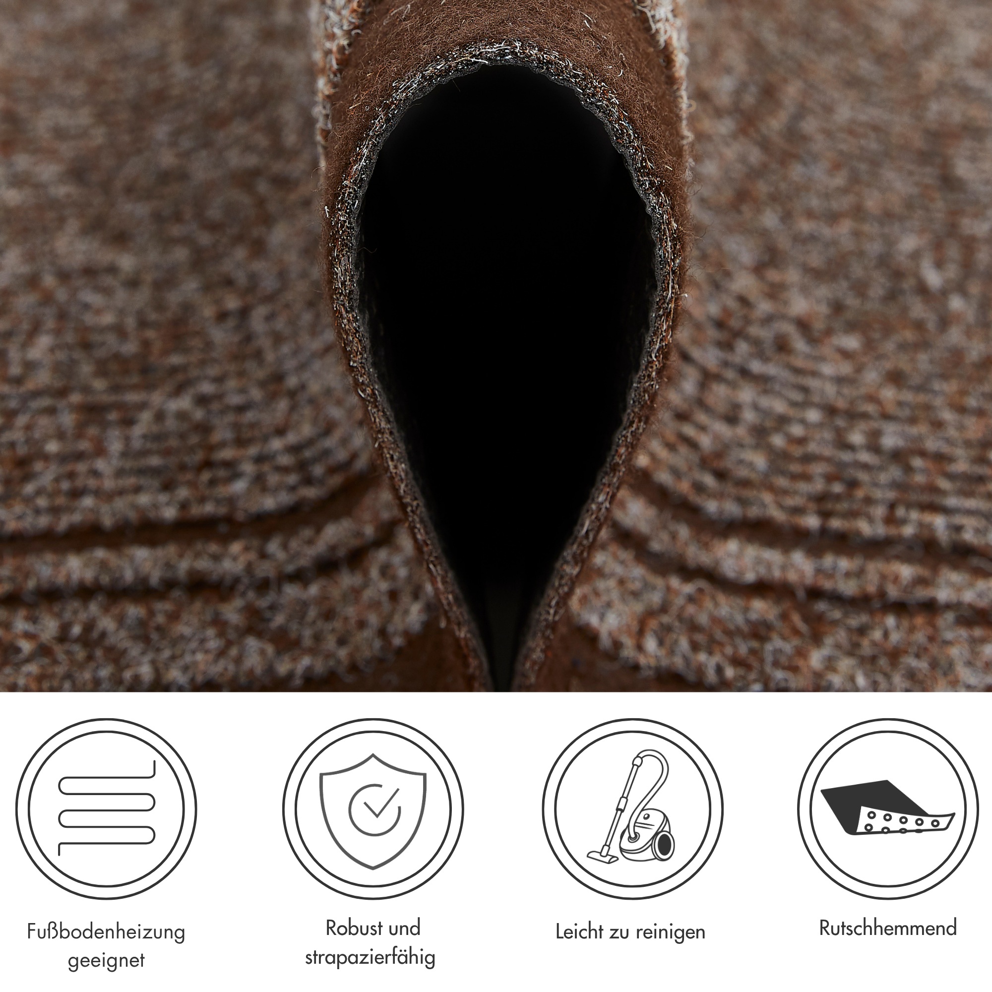 Andiamo Läufer »Mitch, Made in Belgium«, rechteckig, 6 mm Höhe, Schmutzfangläufer, meliert, mit Bordüre, In- und Outdoor geeignet