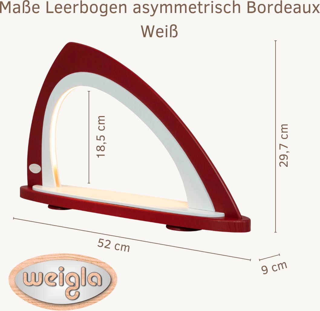 Weigla LED Schwibbogen »Weihnachtsdeko, Made in Germany« 1 Stk. Leerbogen zum Selbstbestücken, asymmetrisch