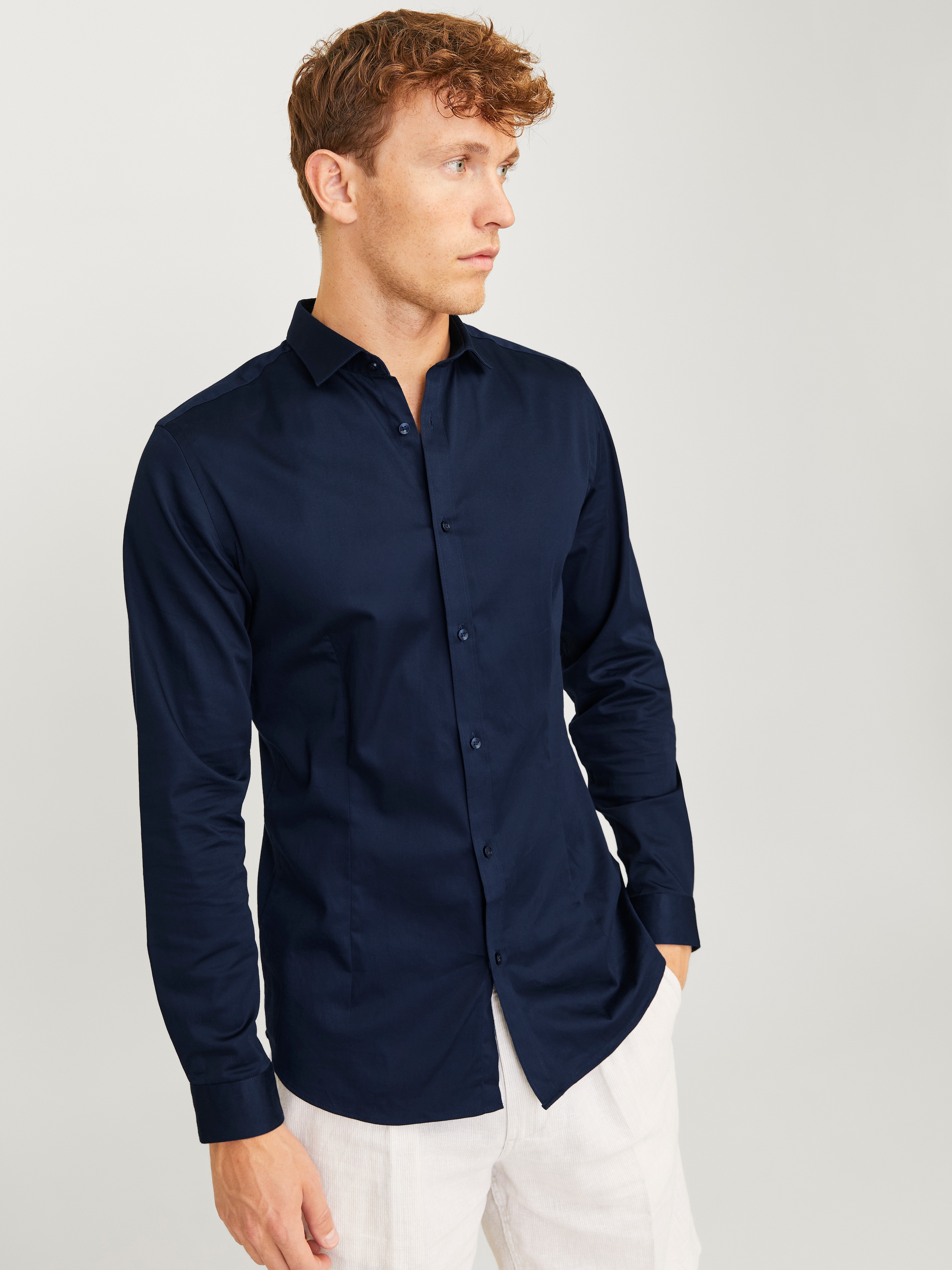 Jack & Jones Langarmhemd »JJPRPARMA SHIRT L/S NOOS« mit Hemdkragen