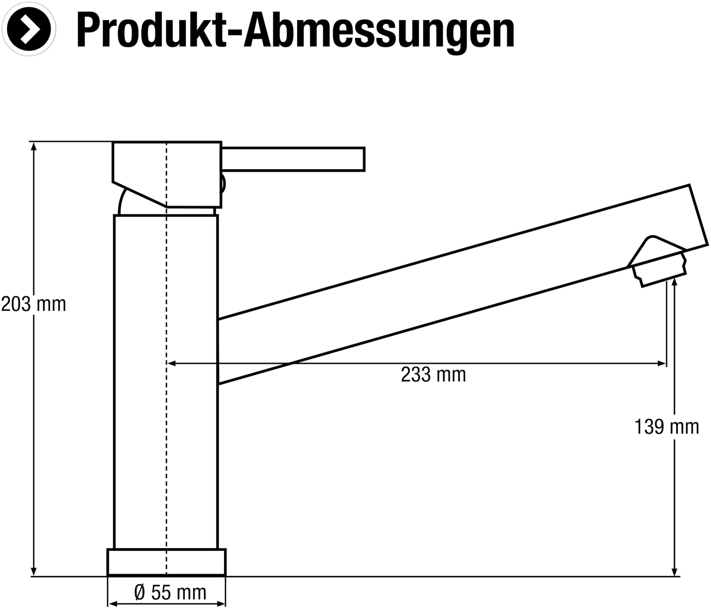 CORNAT Spültischarmatur »"Zelina" - Hochwertiger Messingkörper - verchromt« Schwenkbarer Auslauf / Hochdruck-Armatur / Küchenarmatur / Wasserhahn
