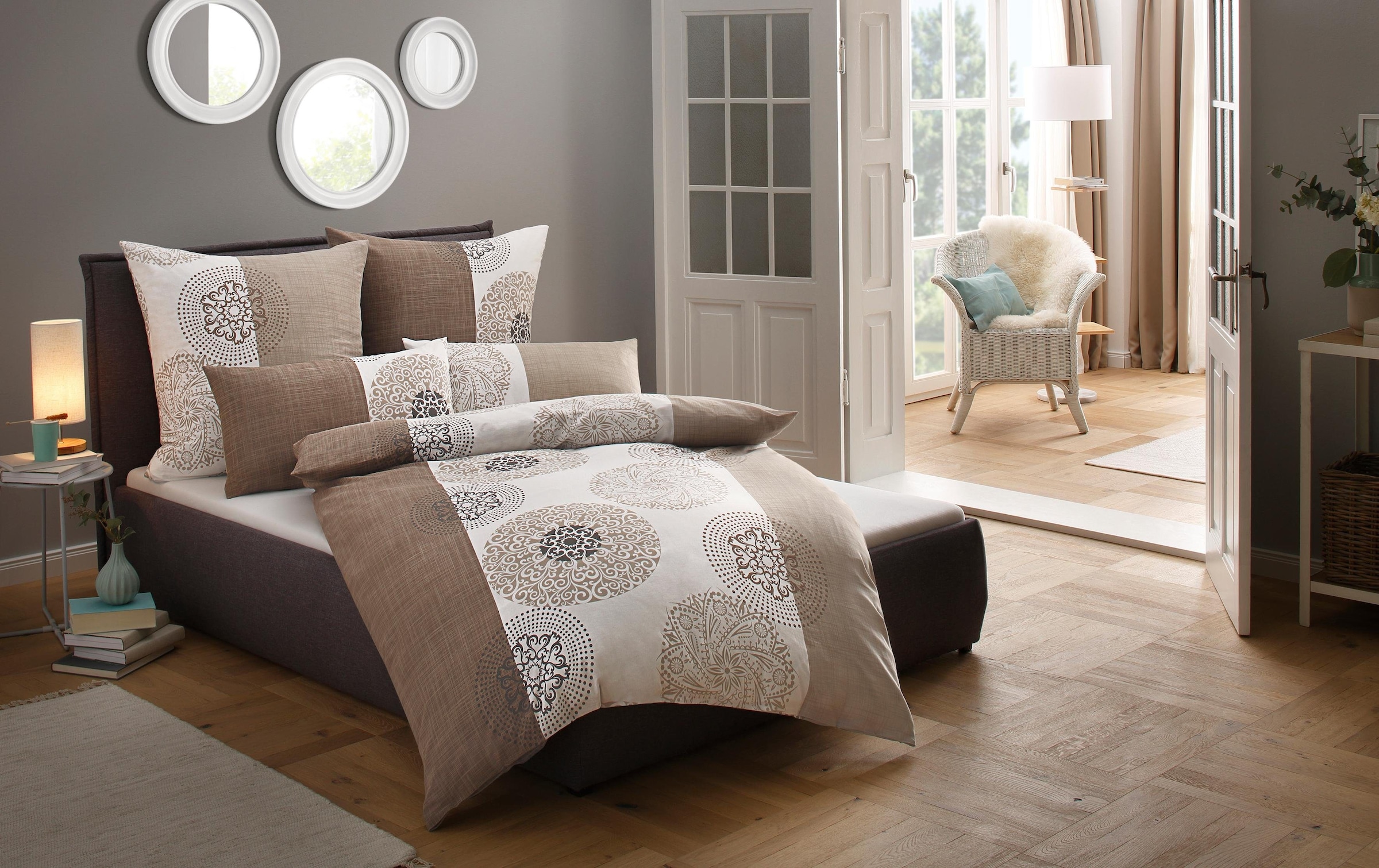 OTTO home Bettwäsche "Cison in Gr. 135x200 oder 155x220 cm" 2 florale Bettwäsche aus Baumwolle