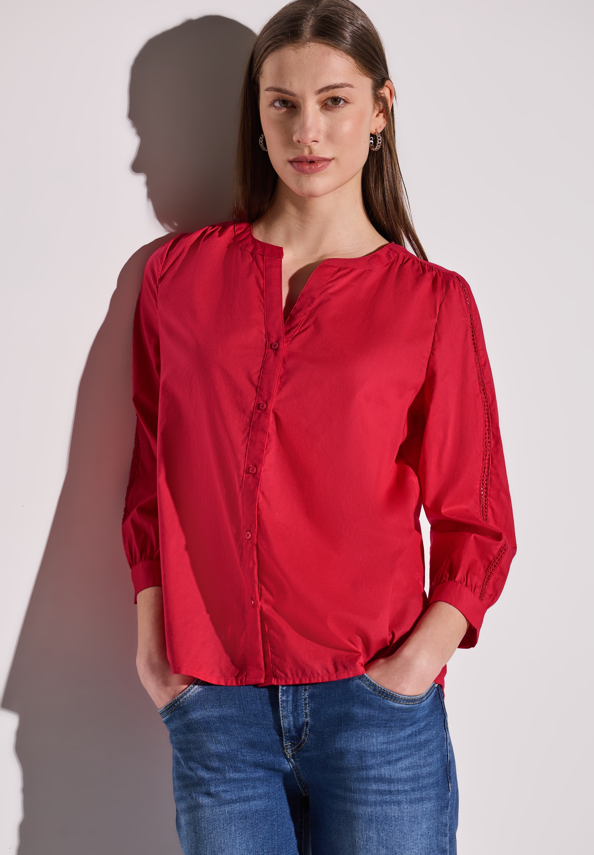 STREET ONE Klassische Bluse, mit Tape Detail