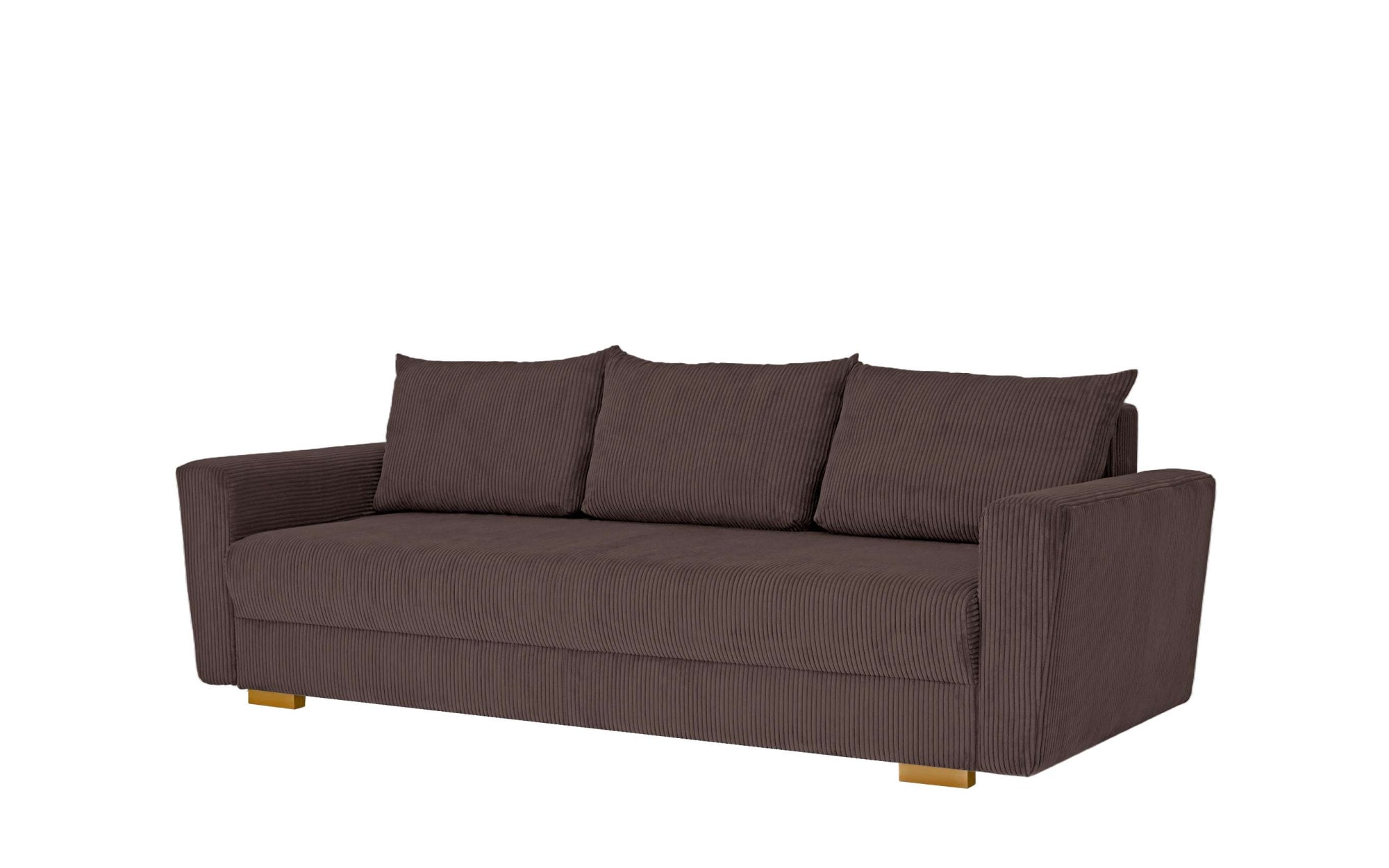 INOSIGN 3-Sitzer »MAGHERA Schlafsofa mit Bettkasten, in hochwertiger Verarbeitung«, mit Wellenunterfederung, Cord und Struktur-Bezug, B/H/T 230/92,5/79 cm