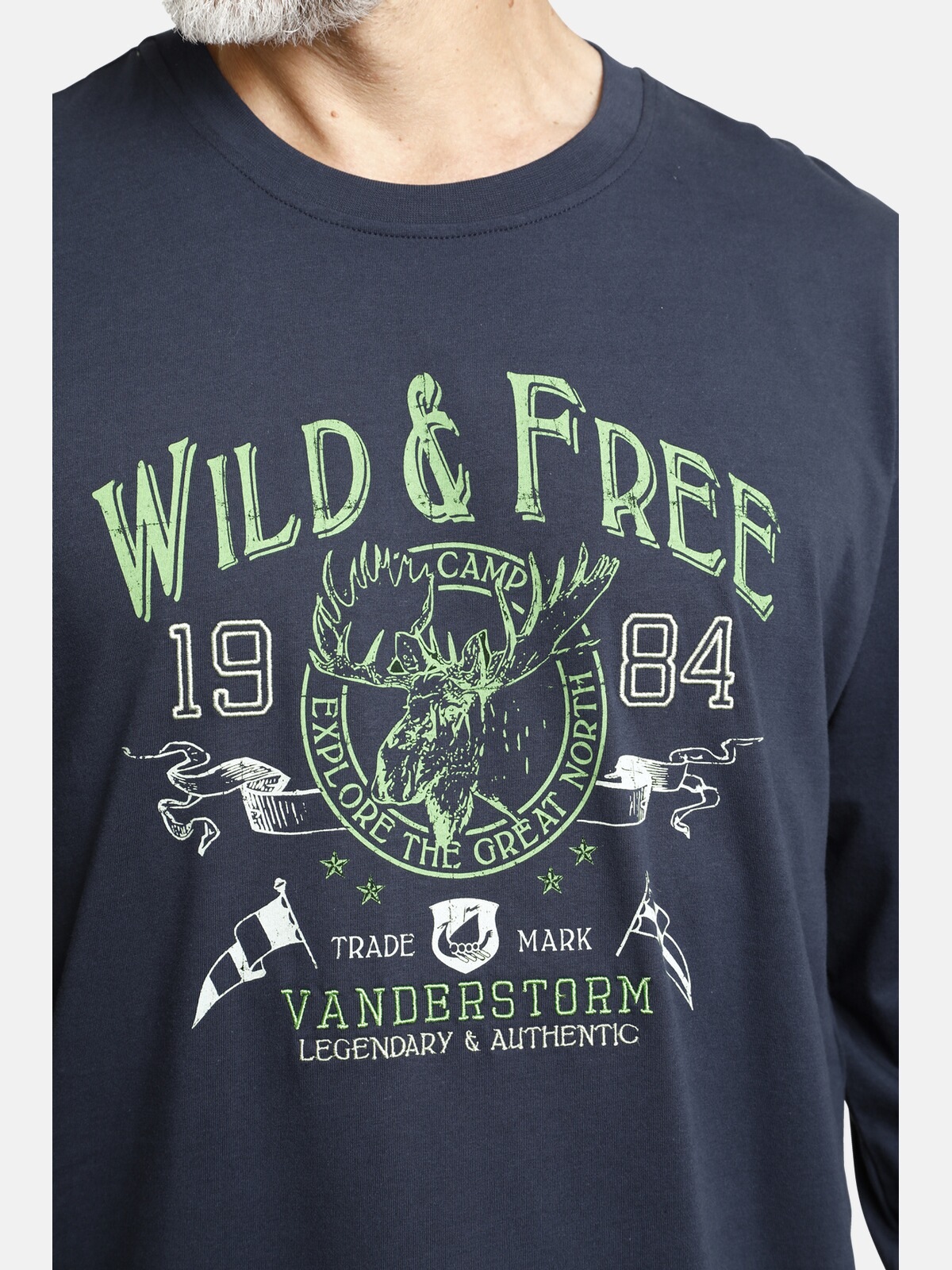 Jan Vanderstorm Langarm-Poloshirt »Langarmshirt STAAF«