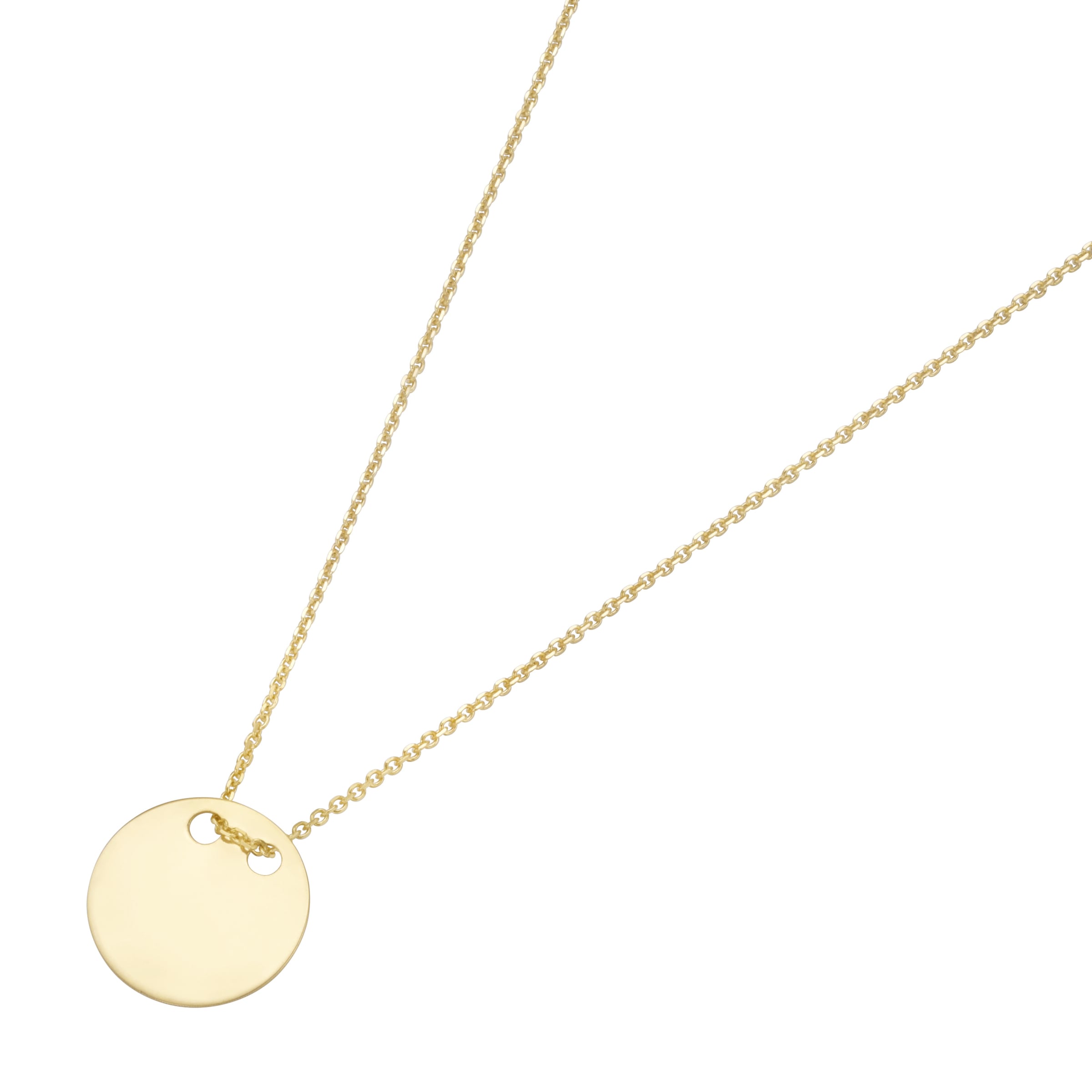 Luigi Merano Goldkette »Kette Anhänger, kleines rundes Plättchen, Gold 375«  online kaufen | UNIVERSAL