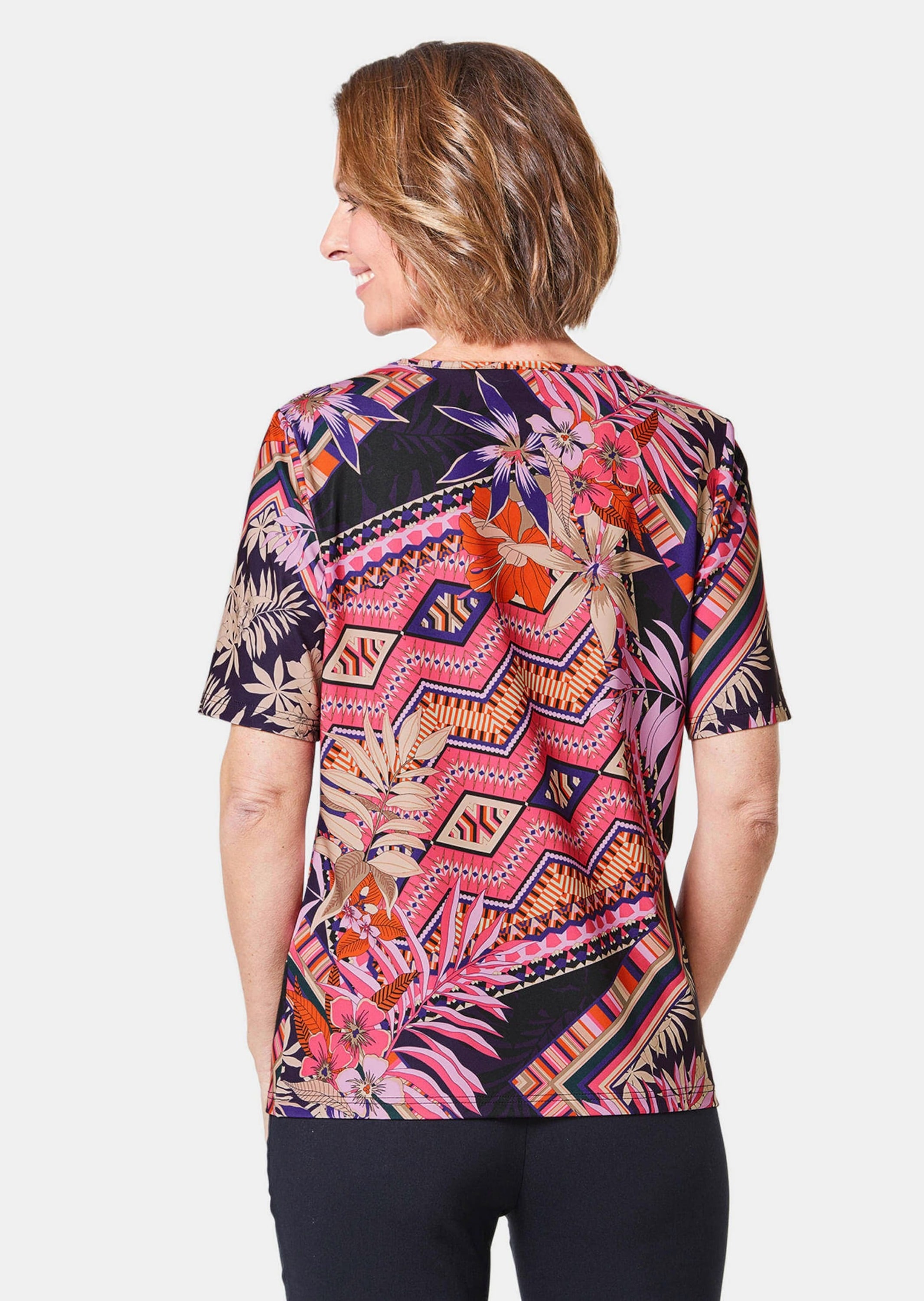 GOLDNER Print-Shirt »Druckshirt Stretchbequemes Shirt mit extravagantem Druck«