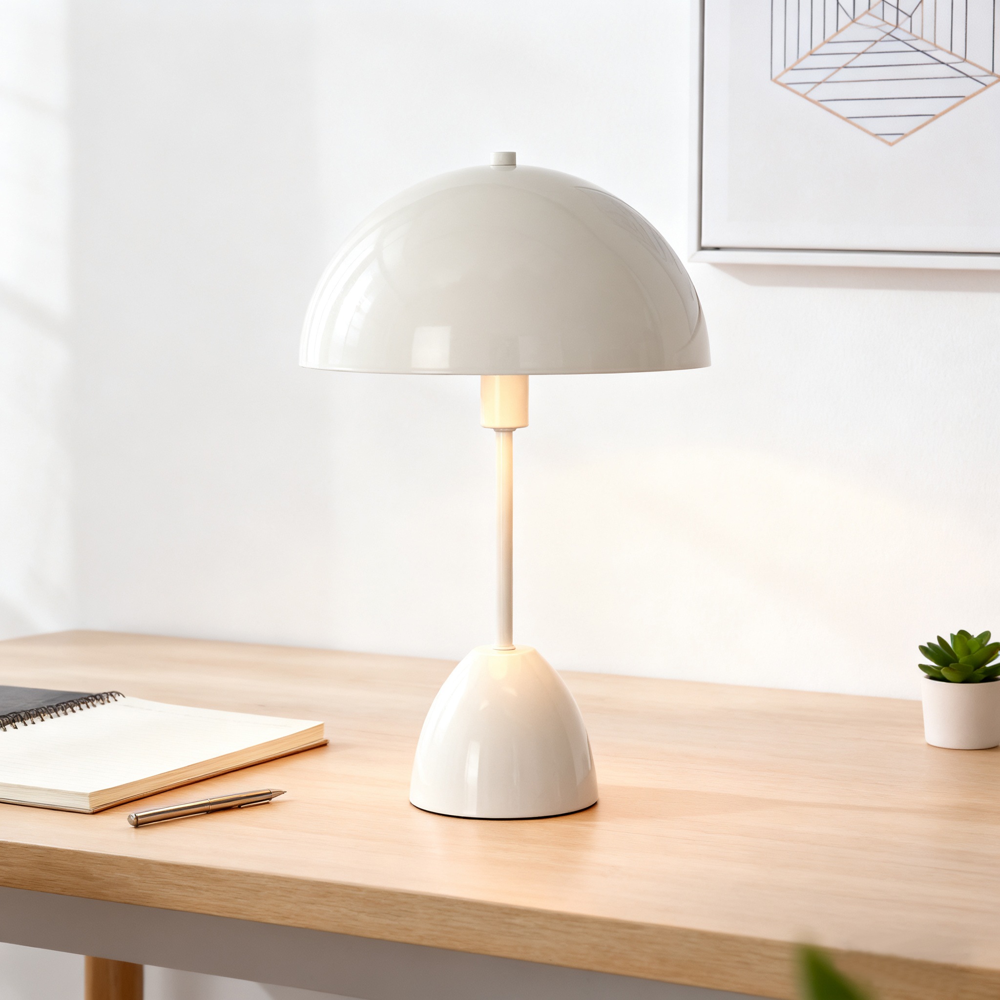 OTTO home Tischleuchte »Dorrio« E14 1 Stk. Pilzleuchte standfest Textilkabel blendfreie Nachttischleuchte