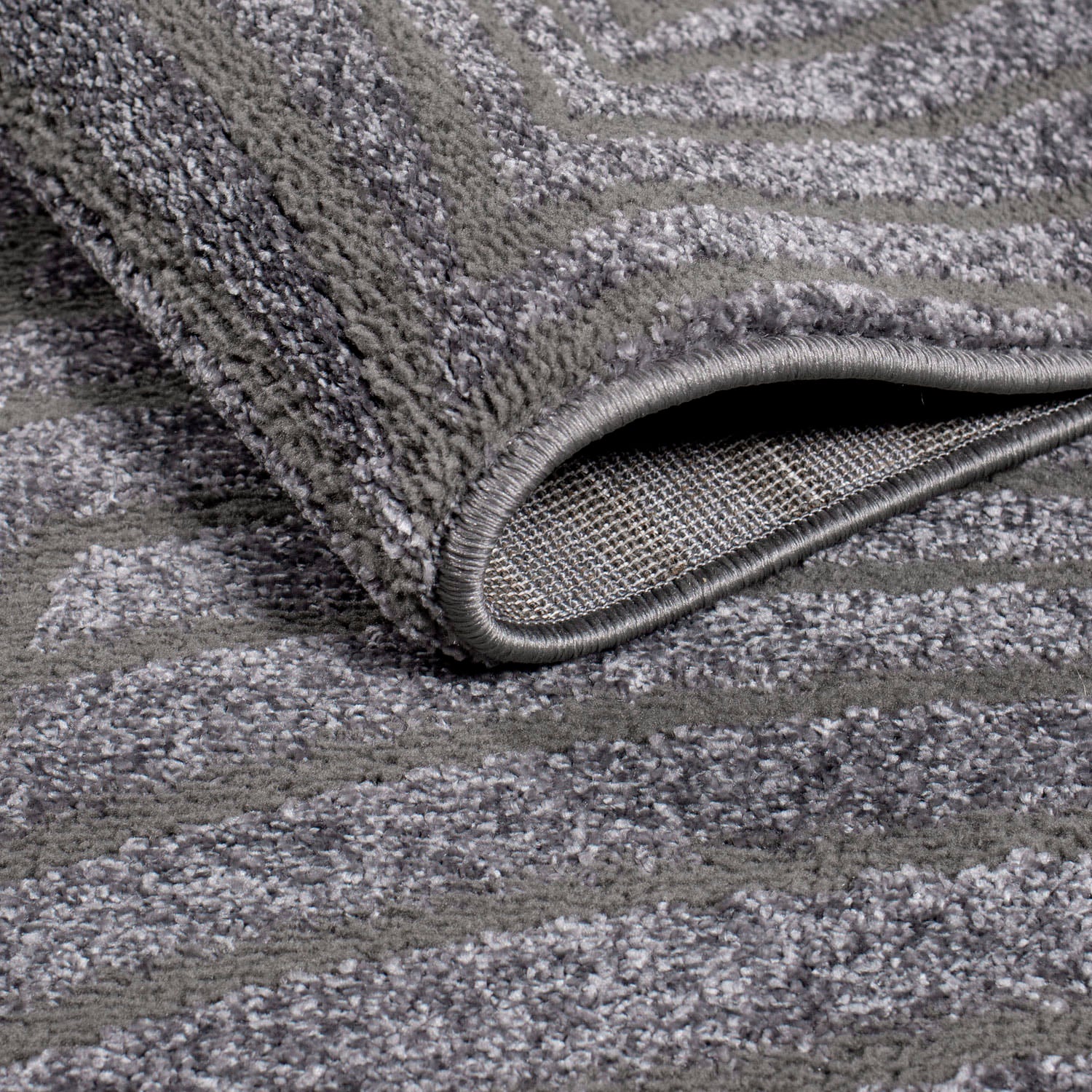 Carpet City Teppich »Friseé-Teppich FANCY 648«, rechteckig, 12 mm Höhe, Kurzflor,3D-Optik,Kreisförmiges Muster, Wohnzimmer,Schlafzimmer