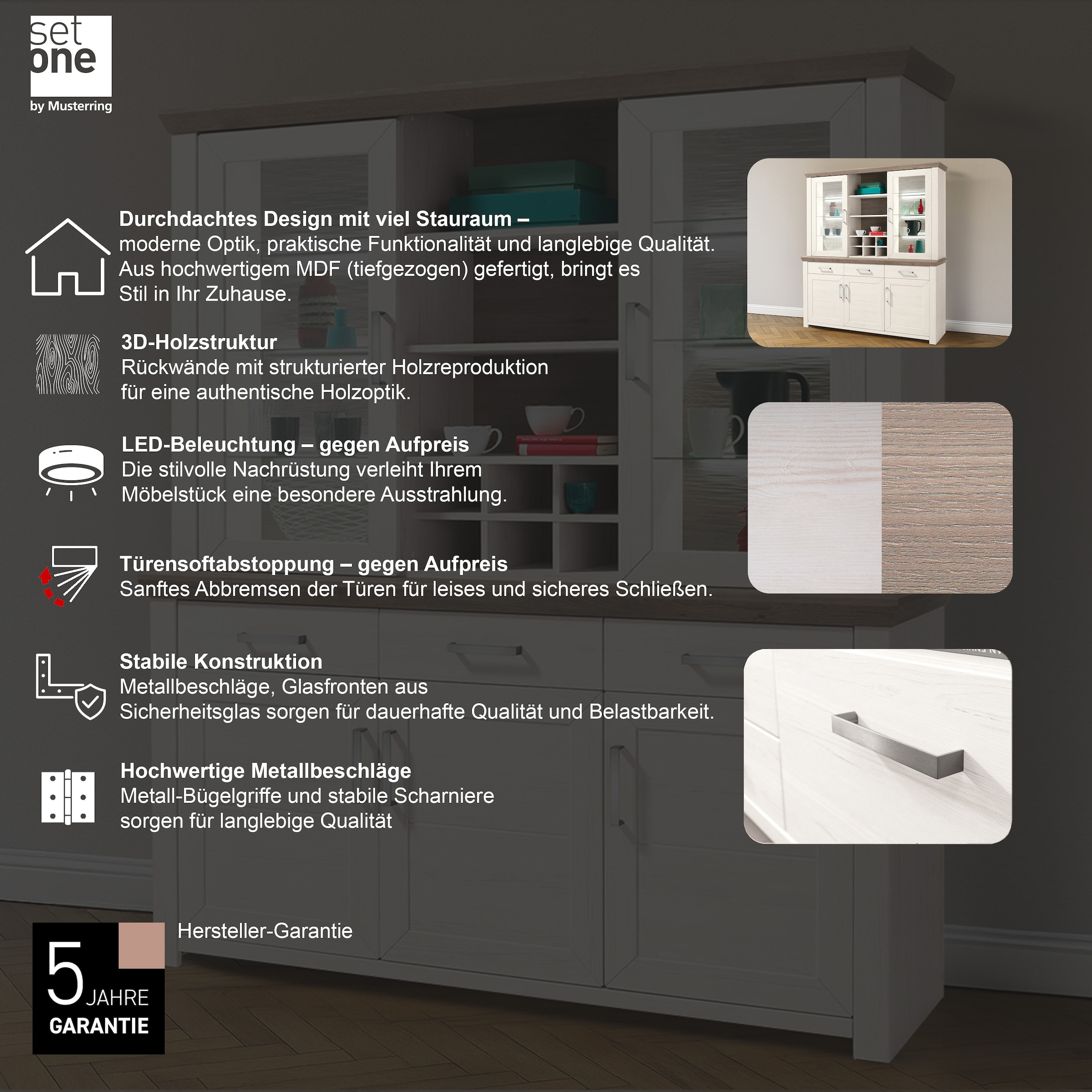 set one by Musterring Schrank-Set »York« 2 Stk. tlg.