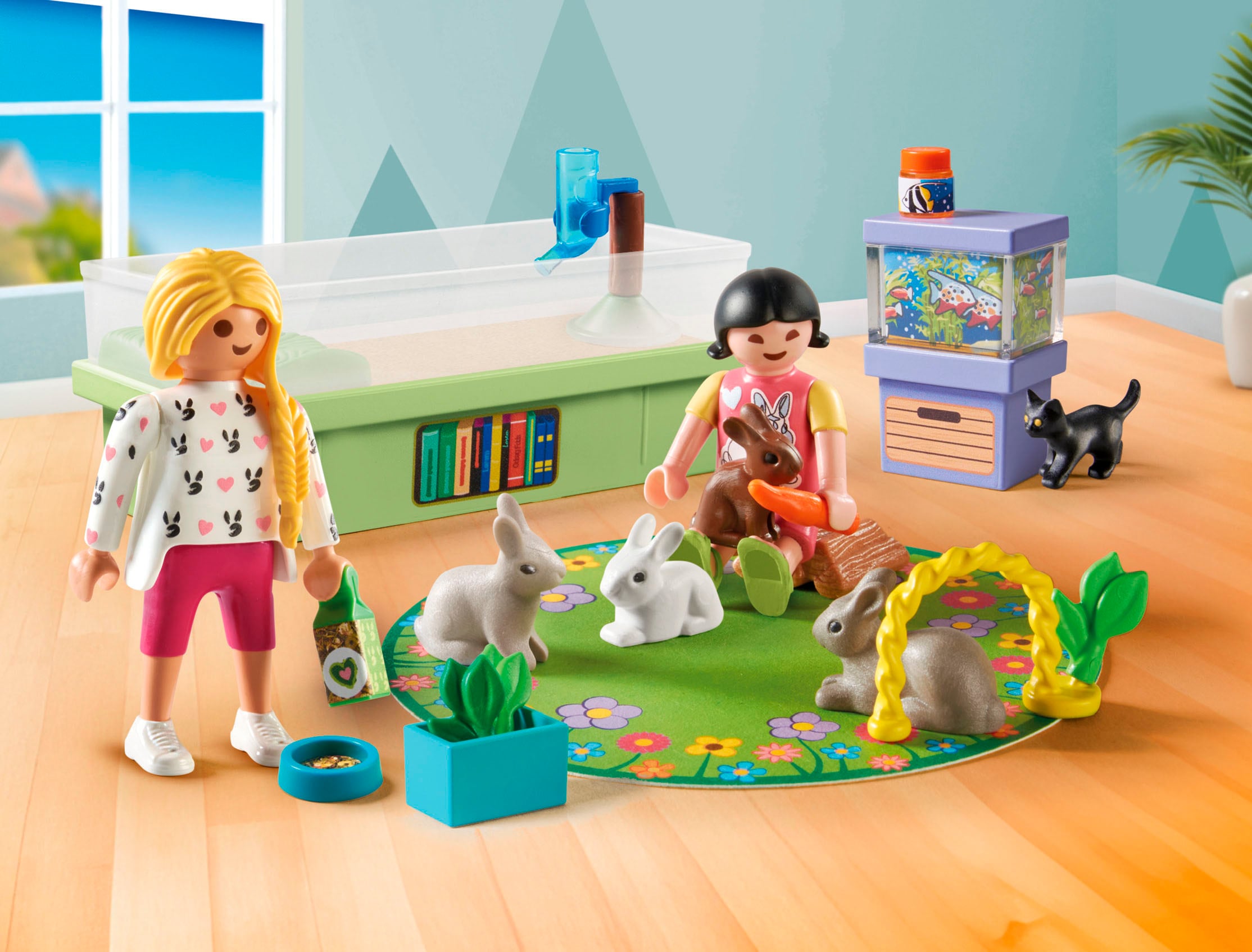 Playmobil® Konstruktions-Spielset »Familie mit Hasen (71753), Playmobil My Life«, (30 St.)