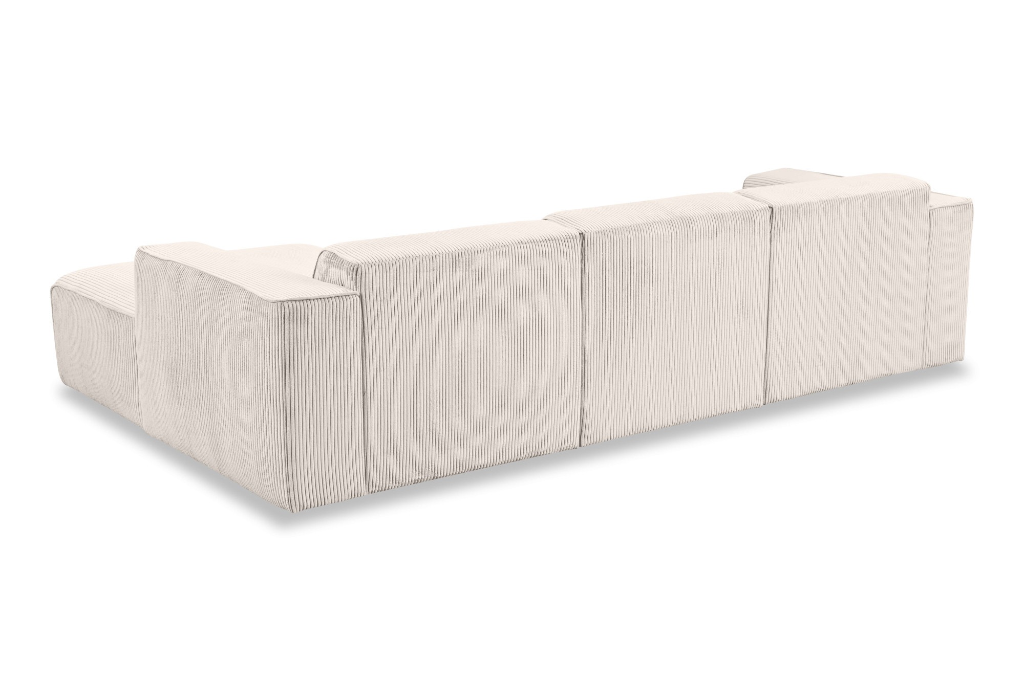 andas Ecksofa »Noord mit Kedernaht, Breite 281 cm, L-Form«, Cord, Struktur, Webstoff, mit Wellenunterfederung, Massivholzrahmen