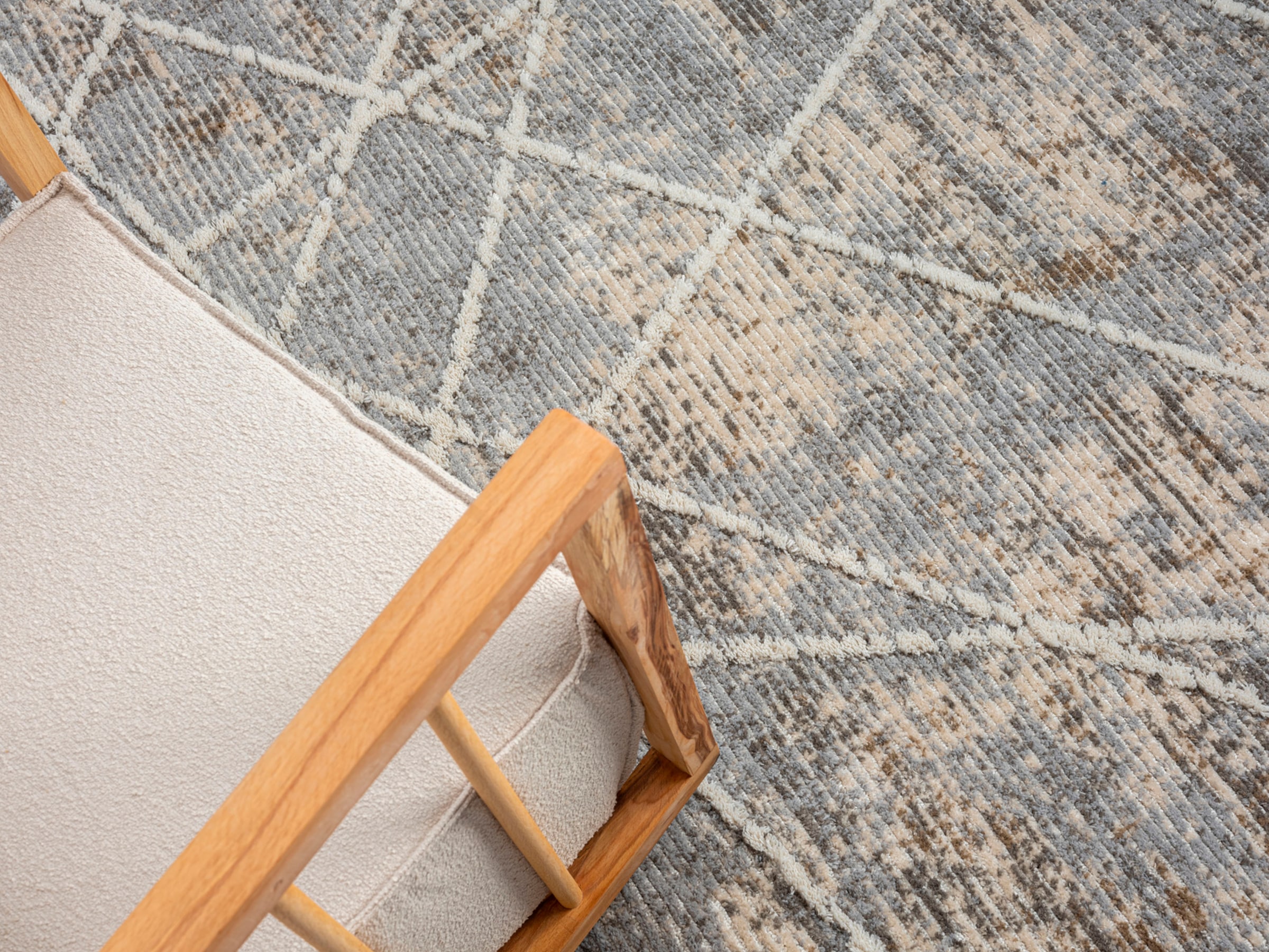 Myflair Möbel & Accessoires Teppich »Nelia, LAGERRÄUMUNG!« rechteckig 15 mm Höhe Kurzflor, mit Hoch-Tief Effekt, Microfaser, mit Fransen