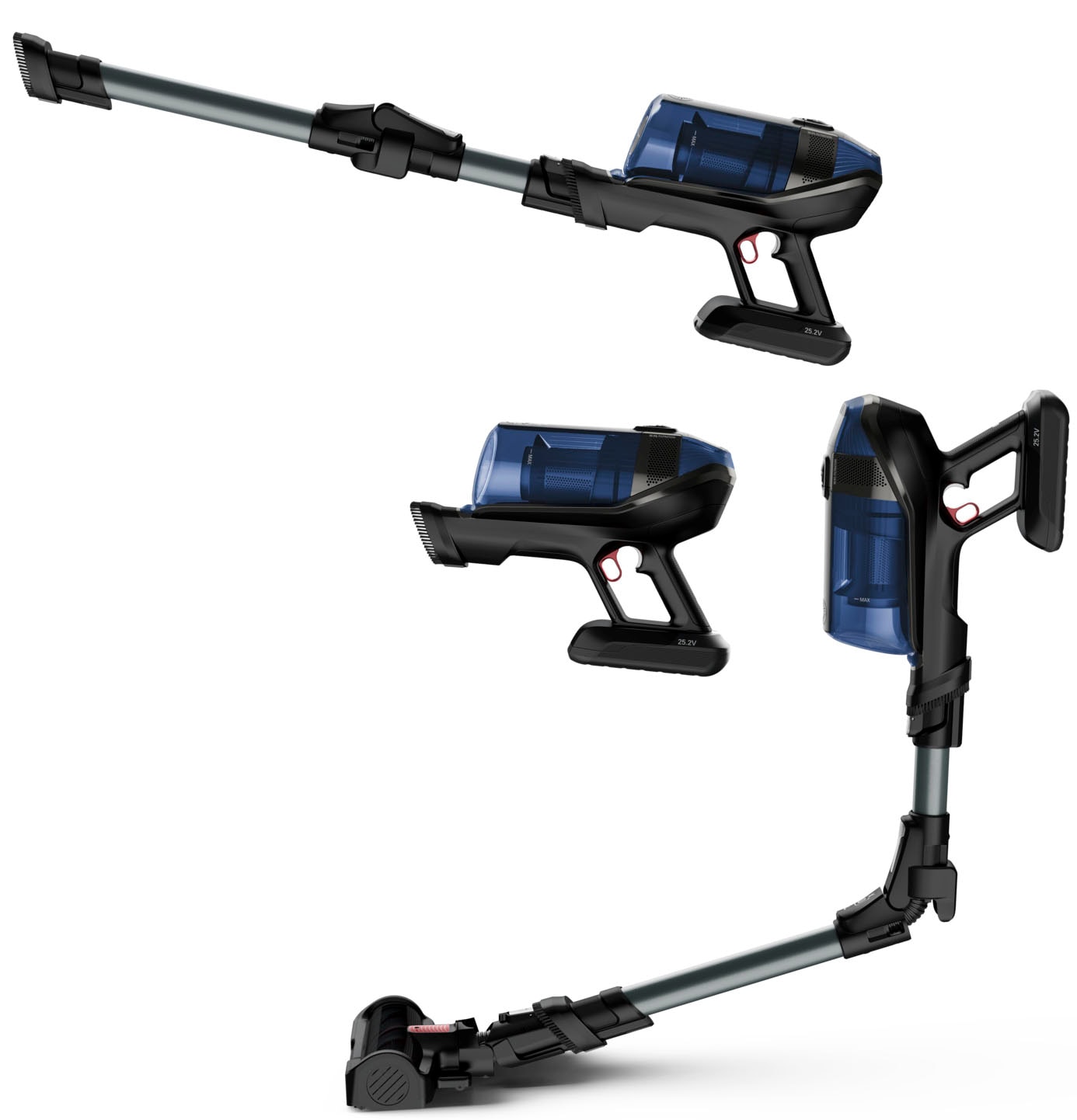 Rowenta Akku-Hand-und Stielstaubsauger »X-Force Flex 12.60 Aqua, Saugen und Wischen, automatischer Modus«, leistungsstark, Aqua Düse, hohes Fassungsvermögen, Flex-Gelenk, RH98C8