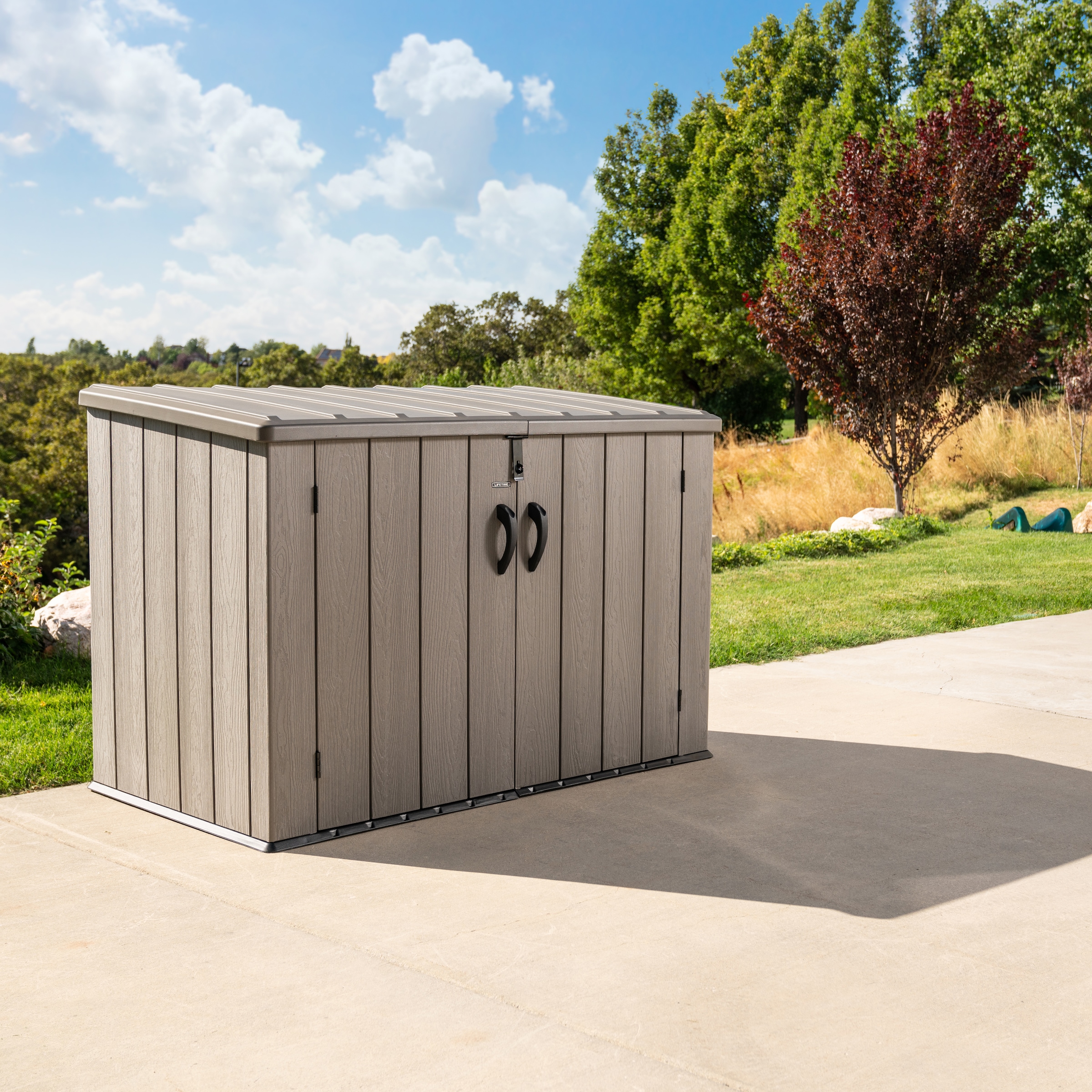 Lifetime Mülltonnenbox »Geräteschrank Greg« Platz für 3 Mülltonnen je 240 L, BxHxT: 191x108x132 cm