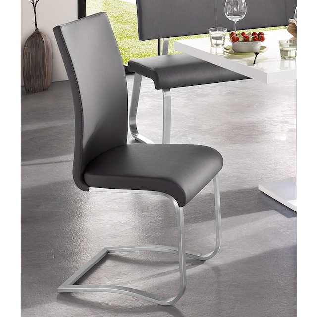 MCA furniture Freischwinger »Arco«, (Set), 2 St., Leder, Stuhl mit  Echtlederbezug, belastbar bis 130 Kg auf Rechnung kaufen