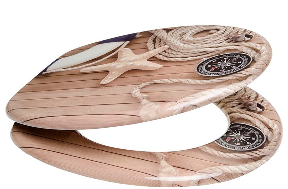 Sanilo Badaccessoire-Set »Maritime« bestehend aus WC-Sitz, Badteppich, Stöpsel, Seifenspender, WC-Bürste