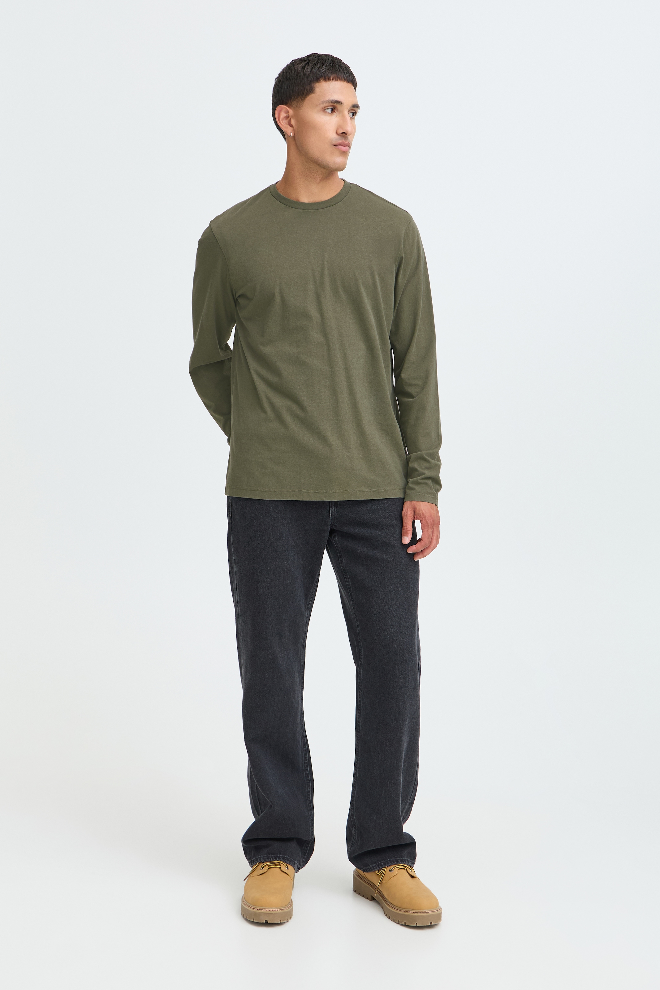 Blend Langarmshirt »BHKONSTANTIN L/S WASH O-NECK« Baumwolle, regular fit