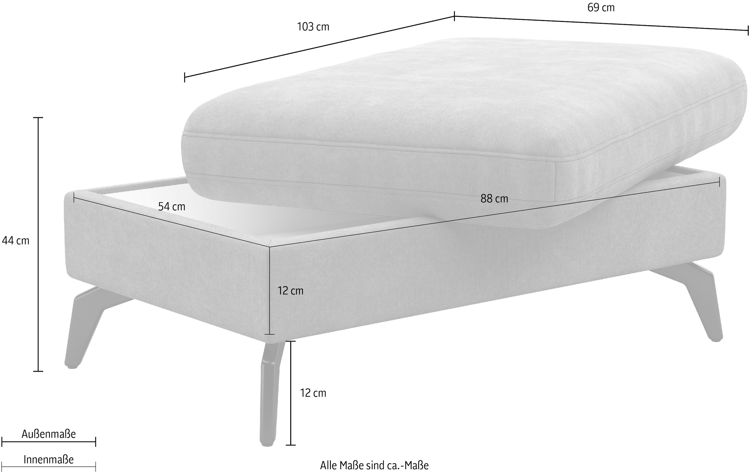 sit&more Stauraumhocker »Morris Jubi«, mit praktischen Stauraum