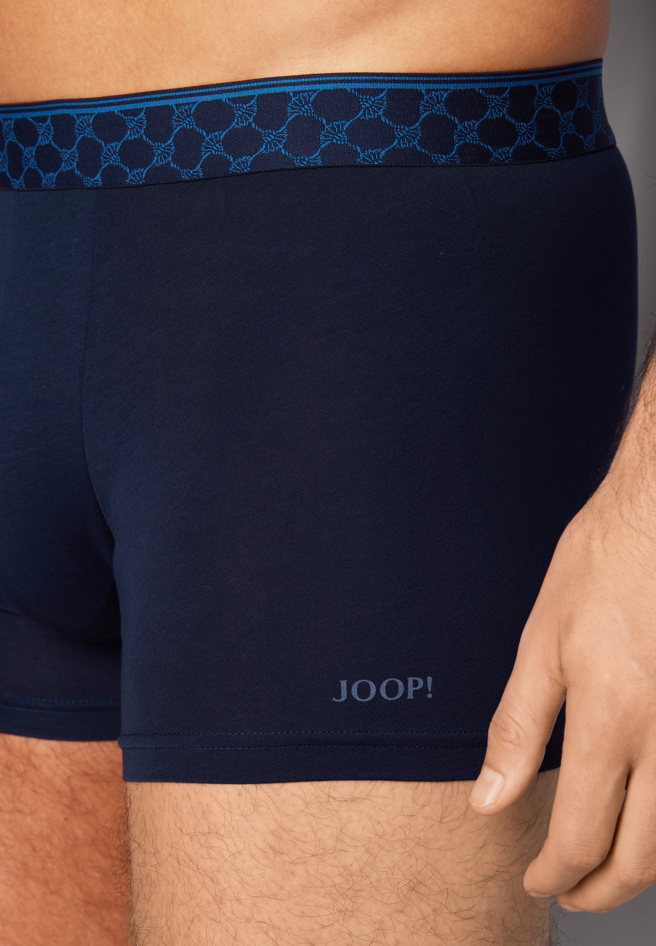 JOOP! Boxershorts »Everyday« ohne Eingriff, Cornflower-Logobund, Baumwollmix