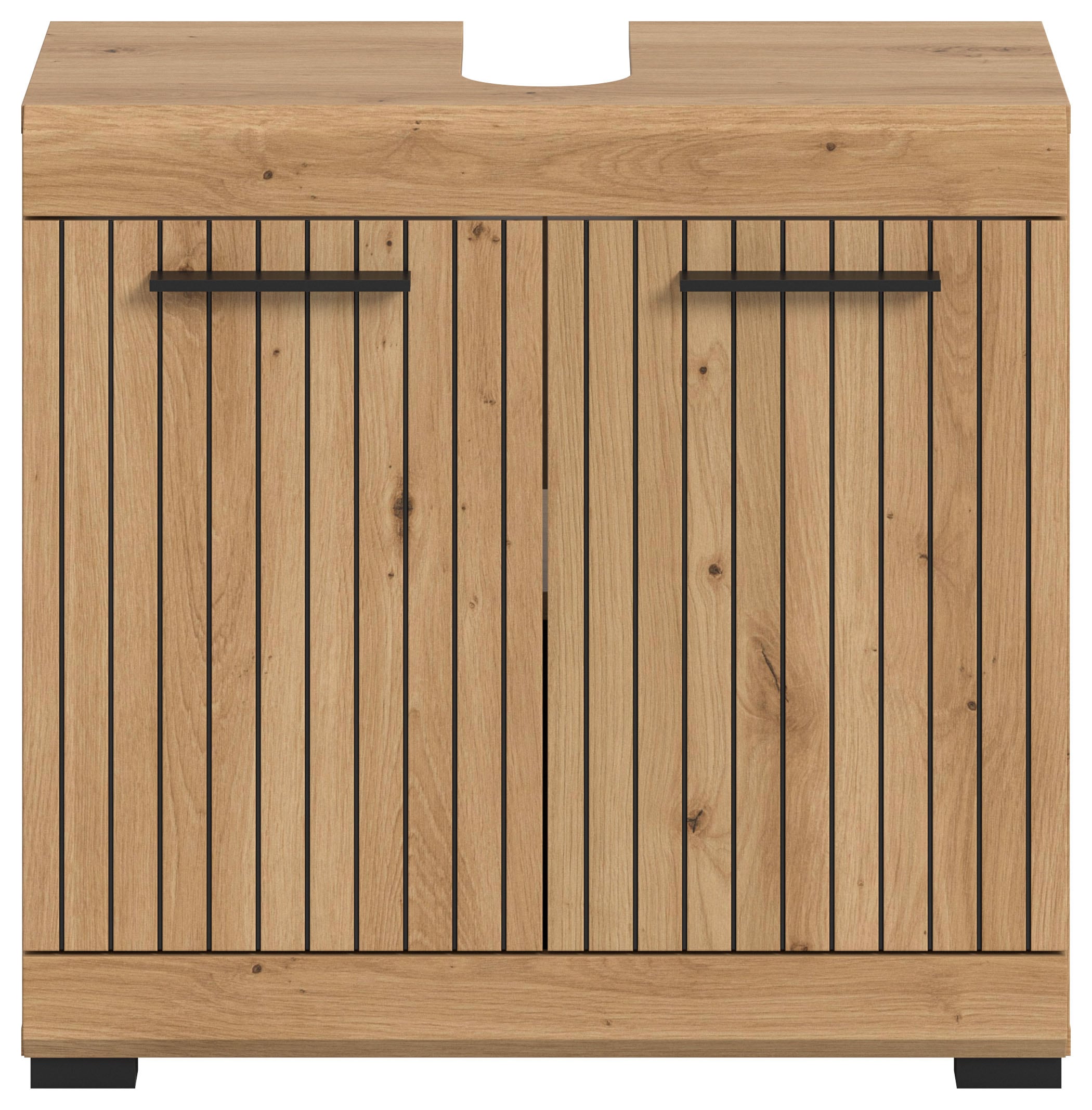 welltime Waschbeckenunterschrank »SIENA, Breite 60cm, mit  2 Türen oder 2 Schubkästen, MDF-Front« TOPSELLER! , mit Siphonausschnitt 10x25 cm, 1 Stk. tlg. in verschiedenen Farben erhältlich, Badmöbel, Badschrank, Kommode, Bad