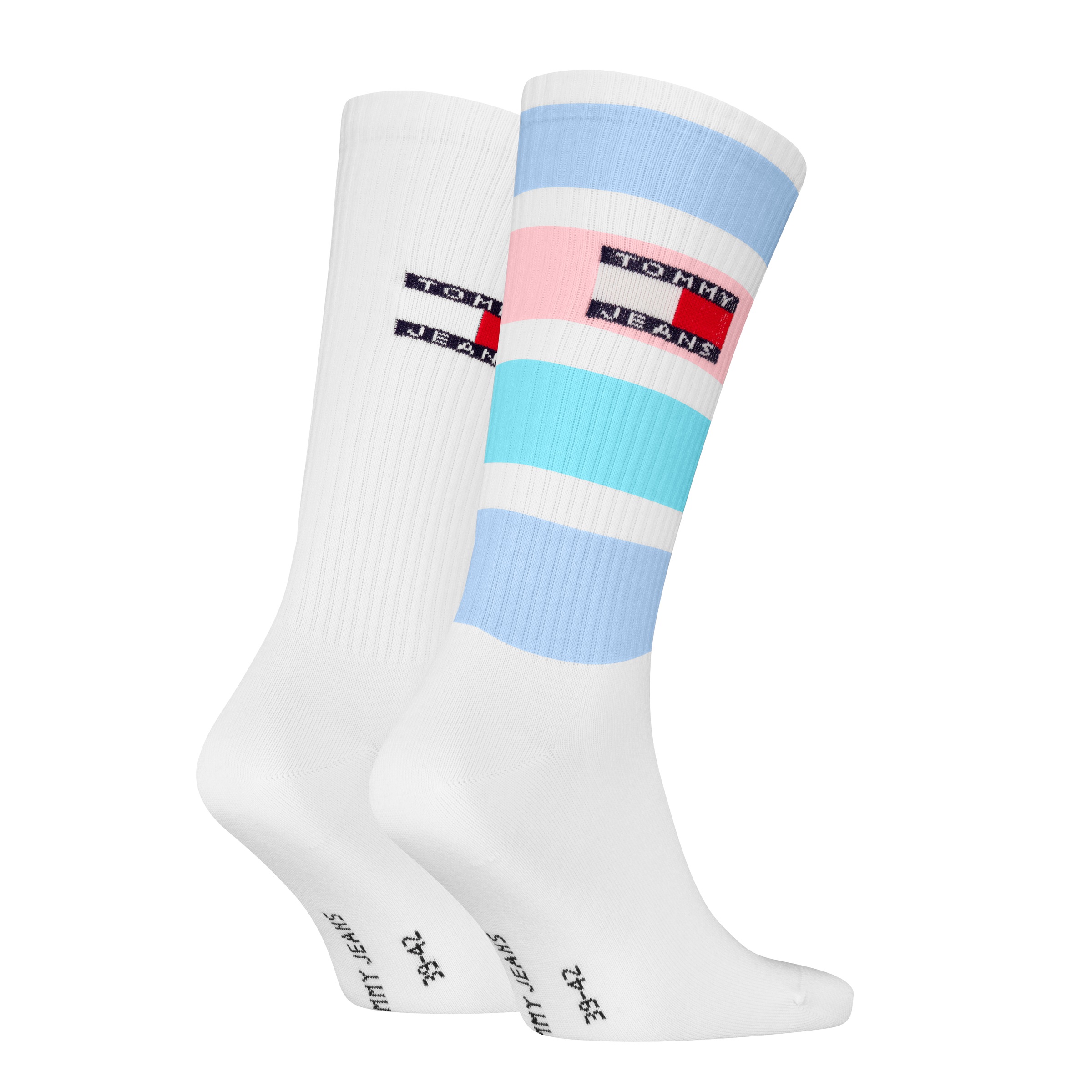 Tommy Hilfiger Socken »TH UNI TJ SOCK 2P FADED RUGBY«, (2 Paar), mit kräftigem Streifenmuster