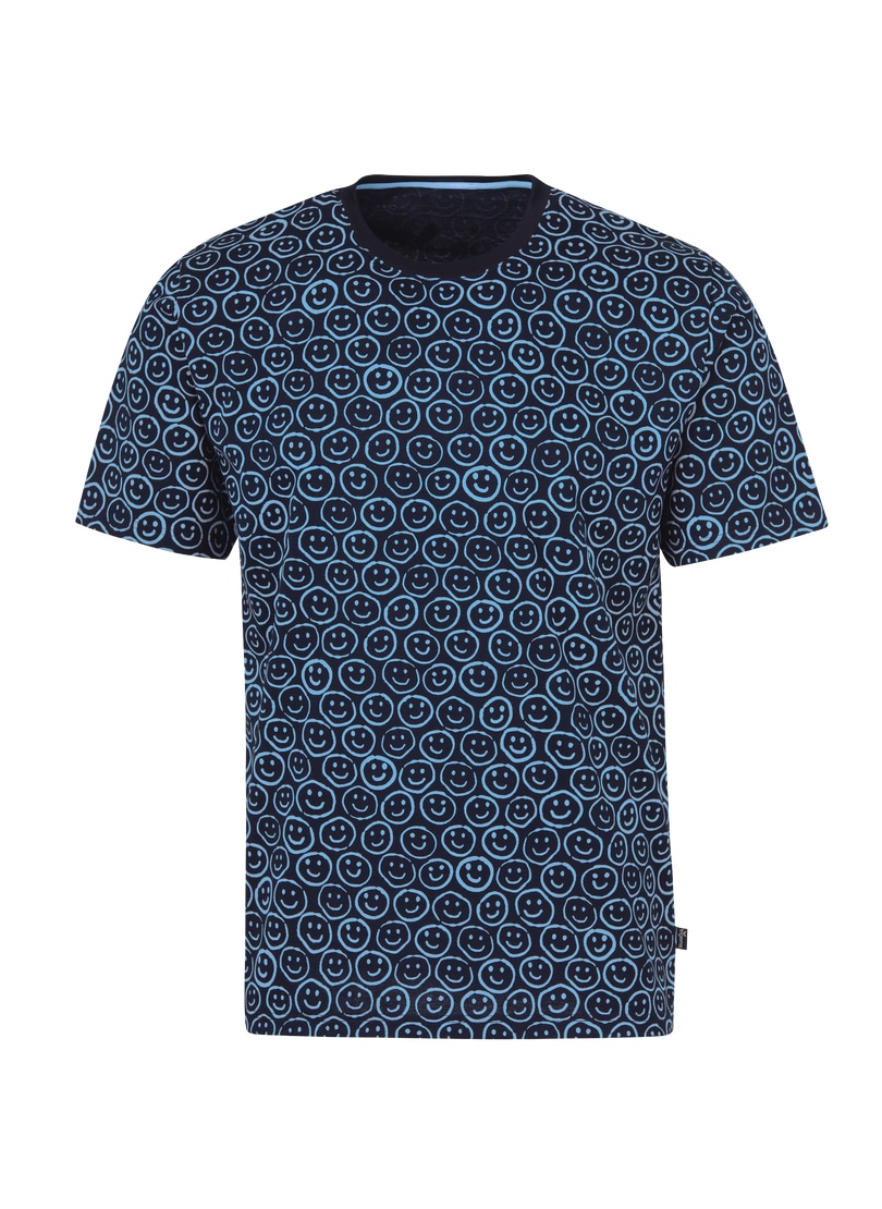 Trigema T-Shirt »TRIGEMA T-Shirt mit freundlichem Smiley-Muster«