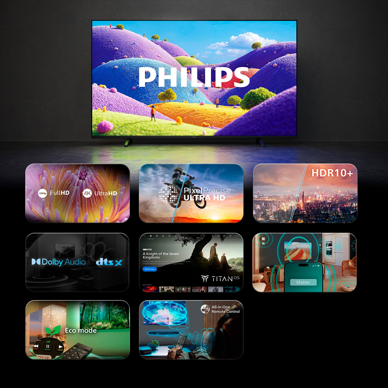 Philips LED-Fernseher »65PUS7061/12« 164 cm/65 ″