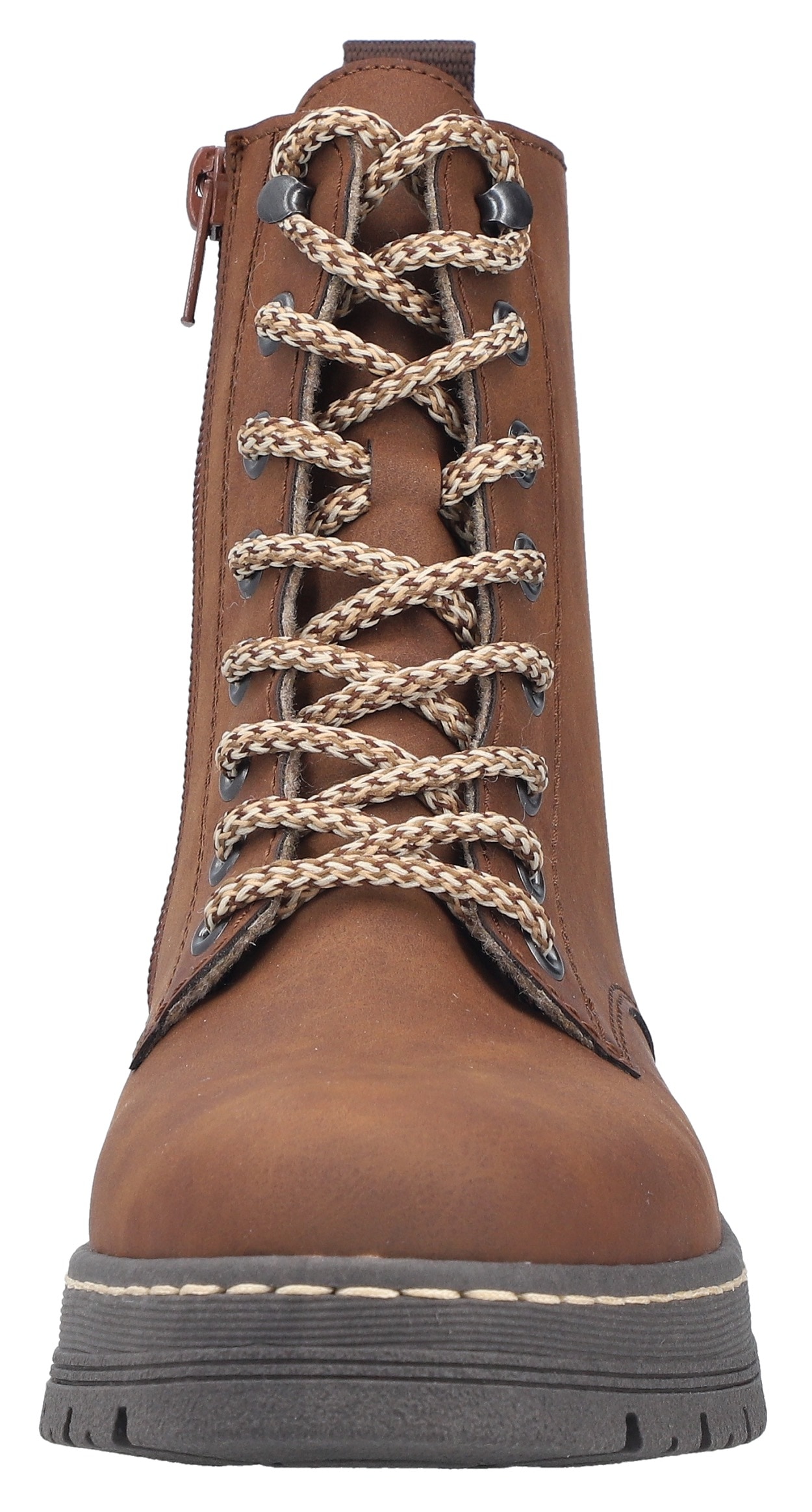 Rieker Schnürstiefelette  Schnürboots, Plateauboots, Profilsohle, mit Innenreißverschluss