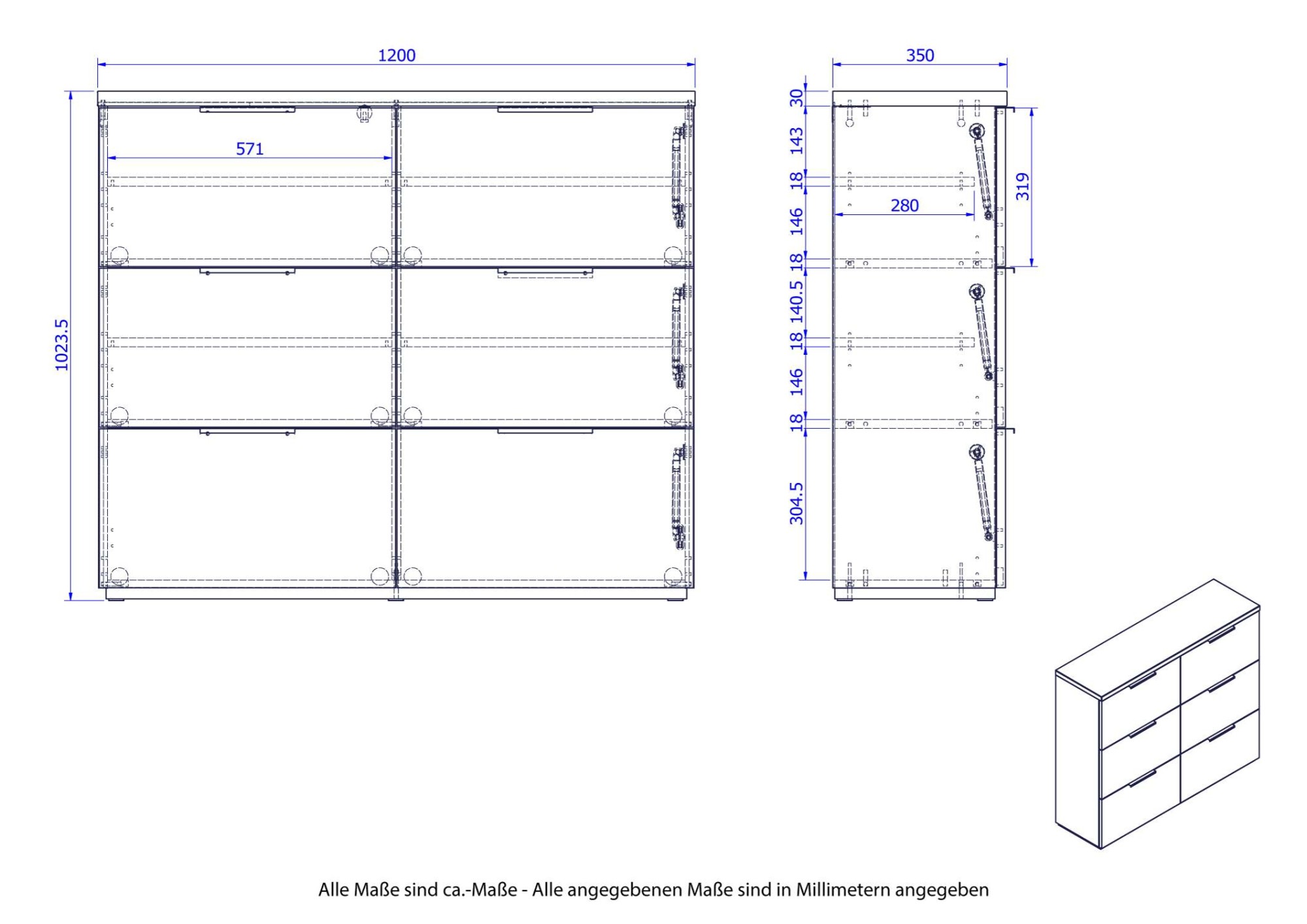 Composad Schuhschrank »Schuhschrank mit Klapptüren, Schuhkipper«, (1 St.), Mit 6 Klapptüren