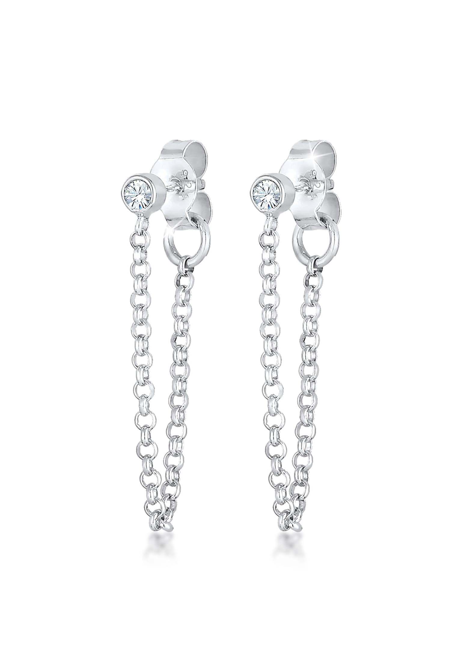 Elli Paar Ohrstecker »Ohrringe Lang Trend Kristalle 925 Silber«