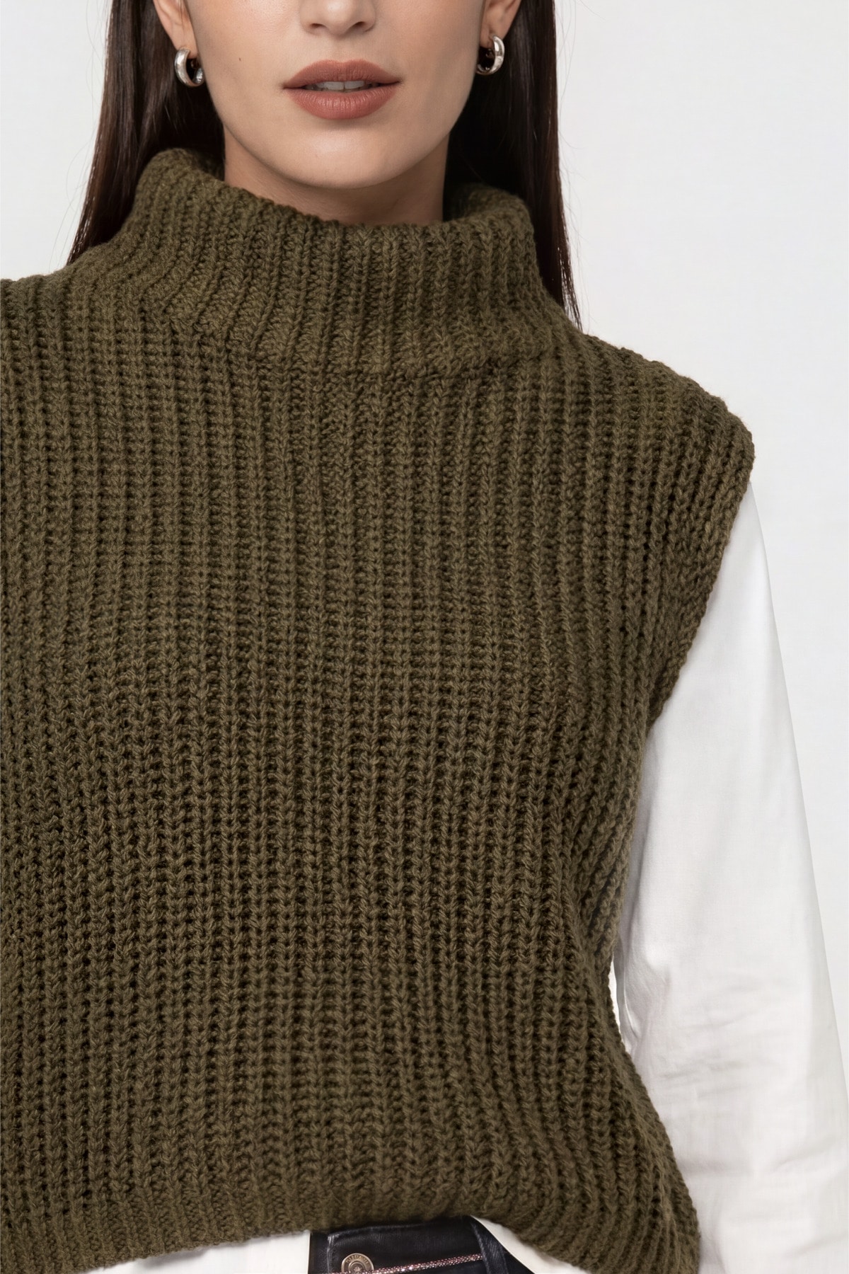 Monari Pullunder »Pullunder Basic Chenille« Regular fit mit Stehkragen