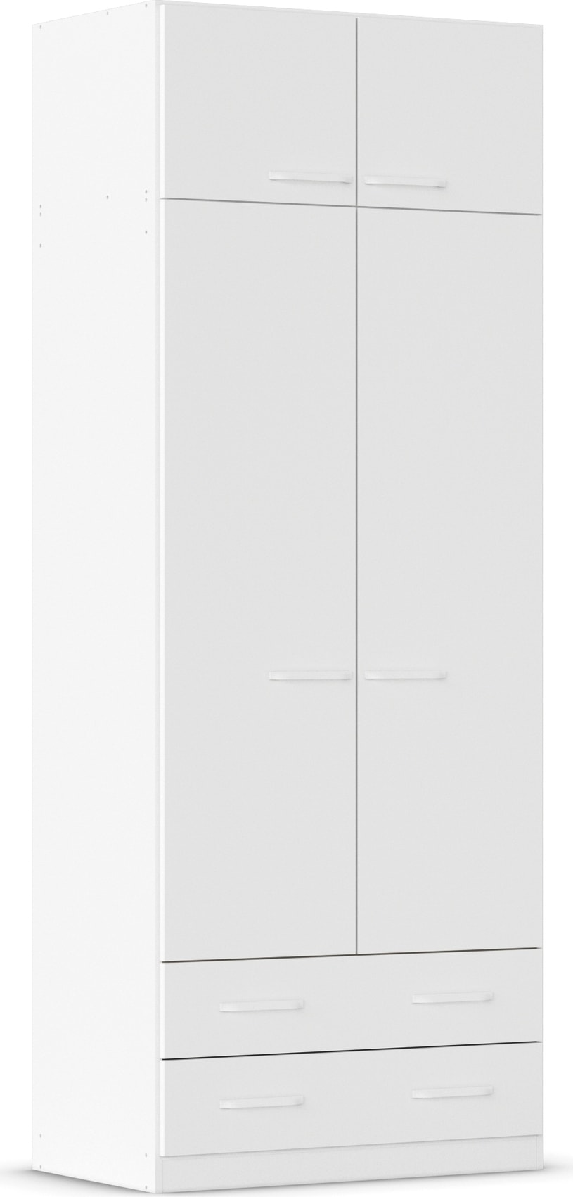 rauch Drehtürenschrank »Prandon B«, (Set, 2 St.), mit 2 Schubladen sowie Aufsatzelement, Metallgriffe quer