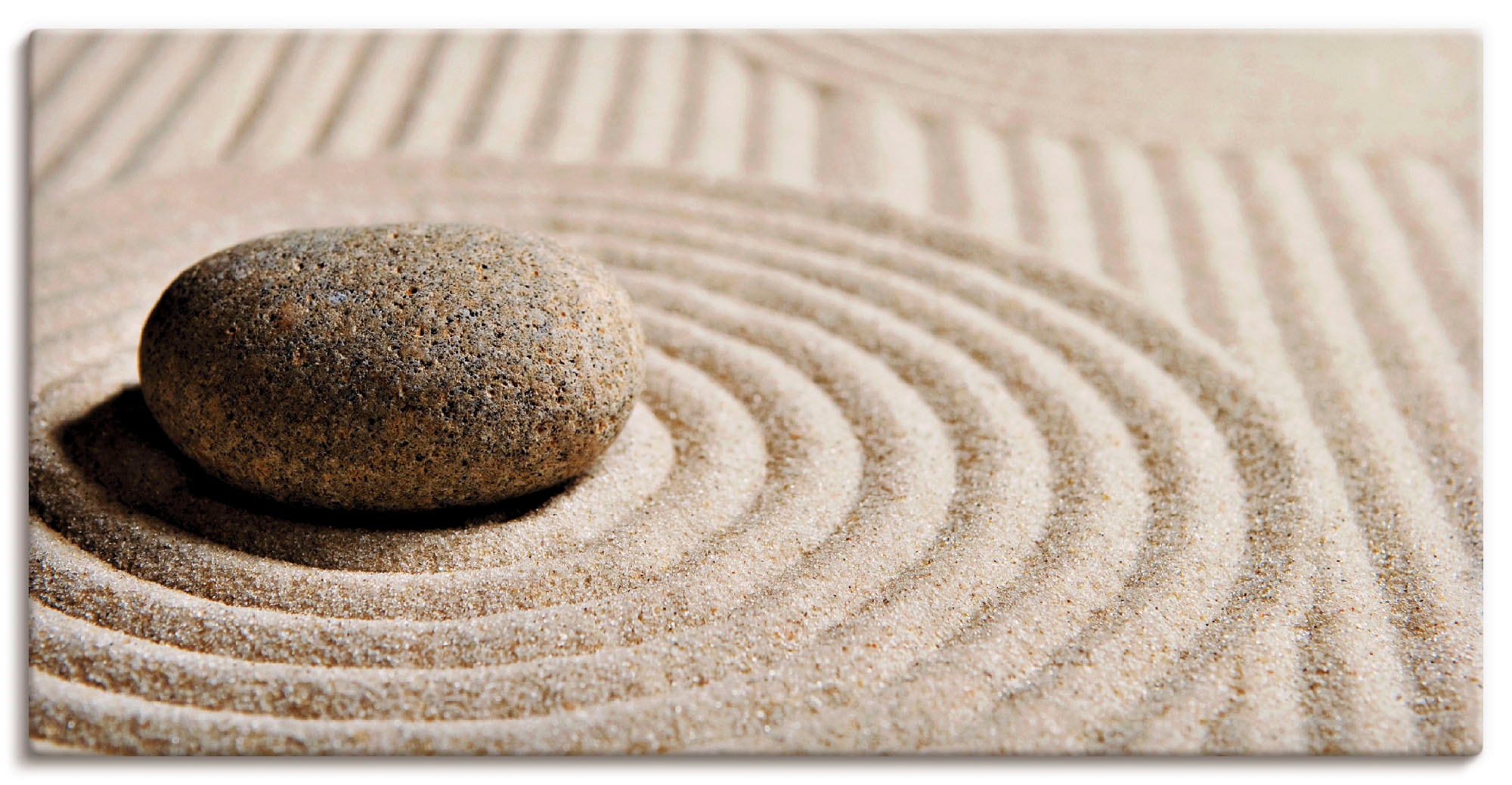 Artland Wandbild »Mini Zen Garten - Sand«, Zen, (1 St.), als Leinwandbild, Poster, Wandaufkleber in verschied. Größen