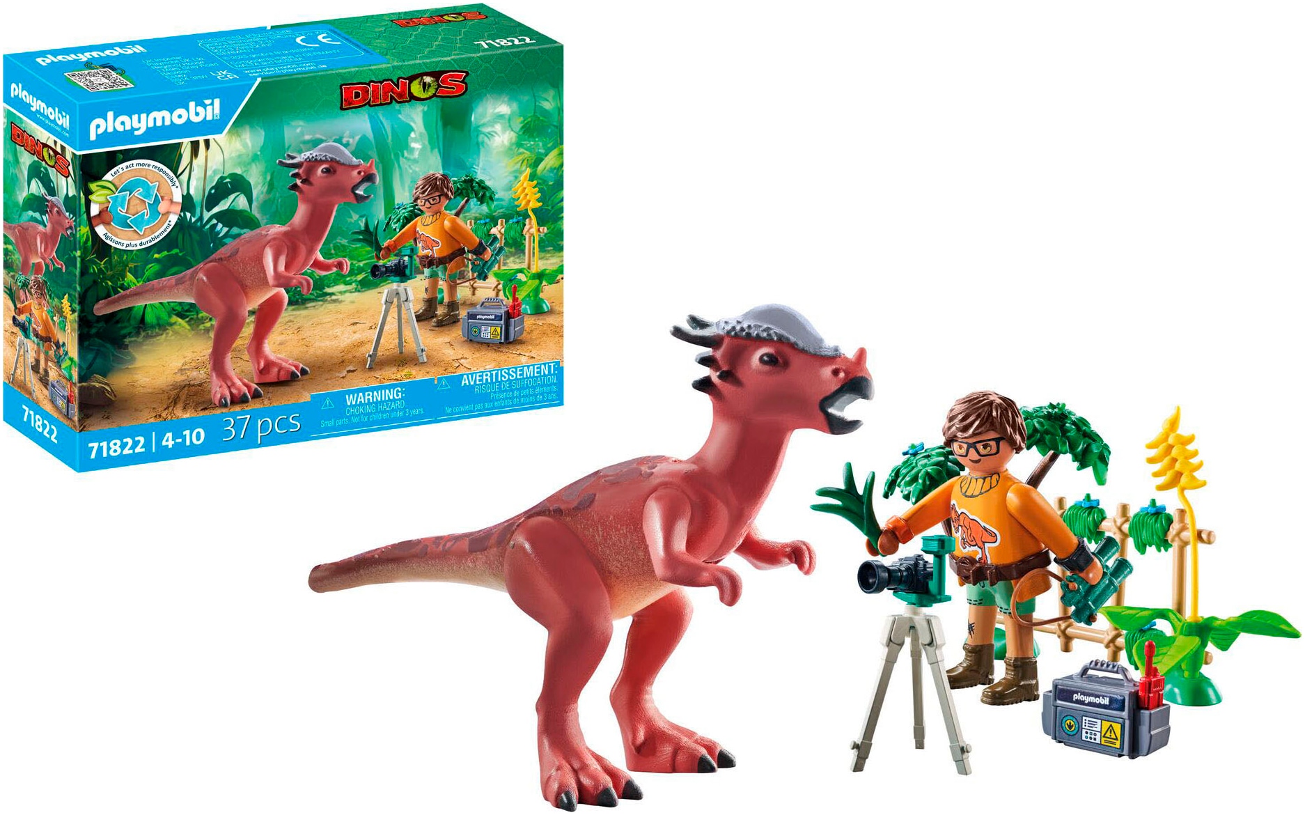 Playmobil® Konstruktions-Spielset »Stygimoloch-Beobachtung (71822), Playmobil Dinos«, (37 St.)