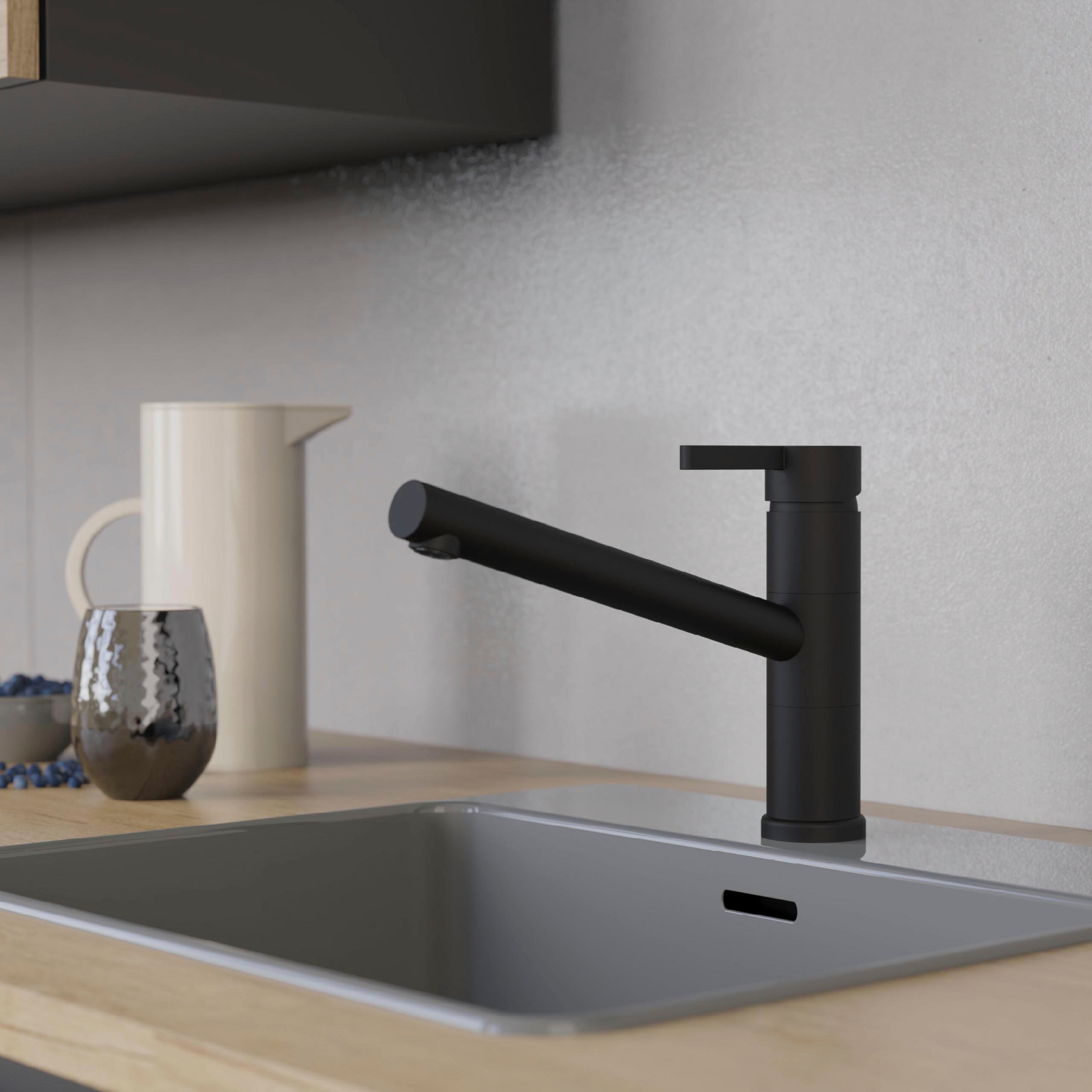 WASSERWERK Spültischarmatur »WK 6, Wasserhahn, Küche, Einhebelmischer«, 150° schwenkbar, geräuscharm