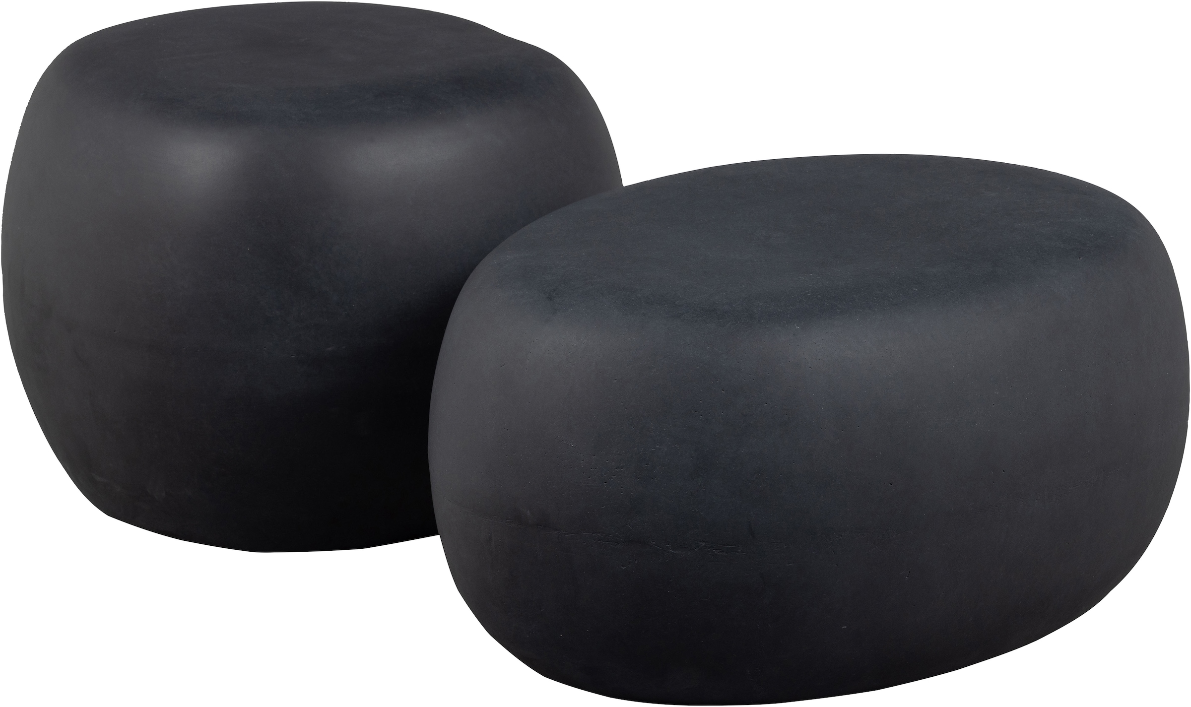 WOOOD Beistelltisch »Pebble Fiberclay in Betonoptik mit organischer Rundung« Tragkraft 90 kg, Glasfaser-Ton-Gemisch, offene Materialstruktur