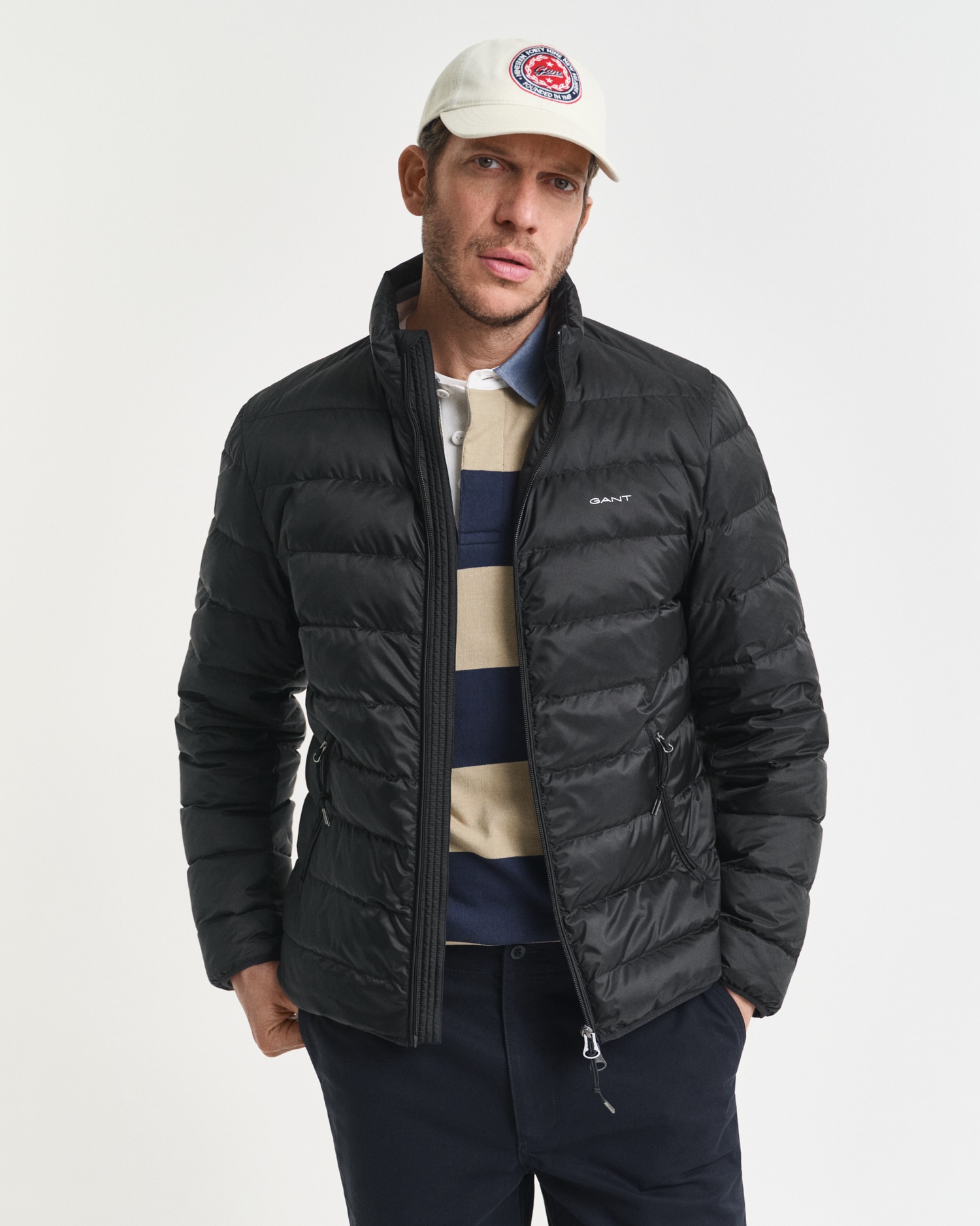 Gant Steppjacke »LIGHT DOWN JACKET« 2-Wege-Reißverschluss, Übergangsjacke, regular fit