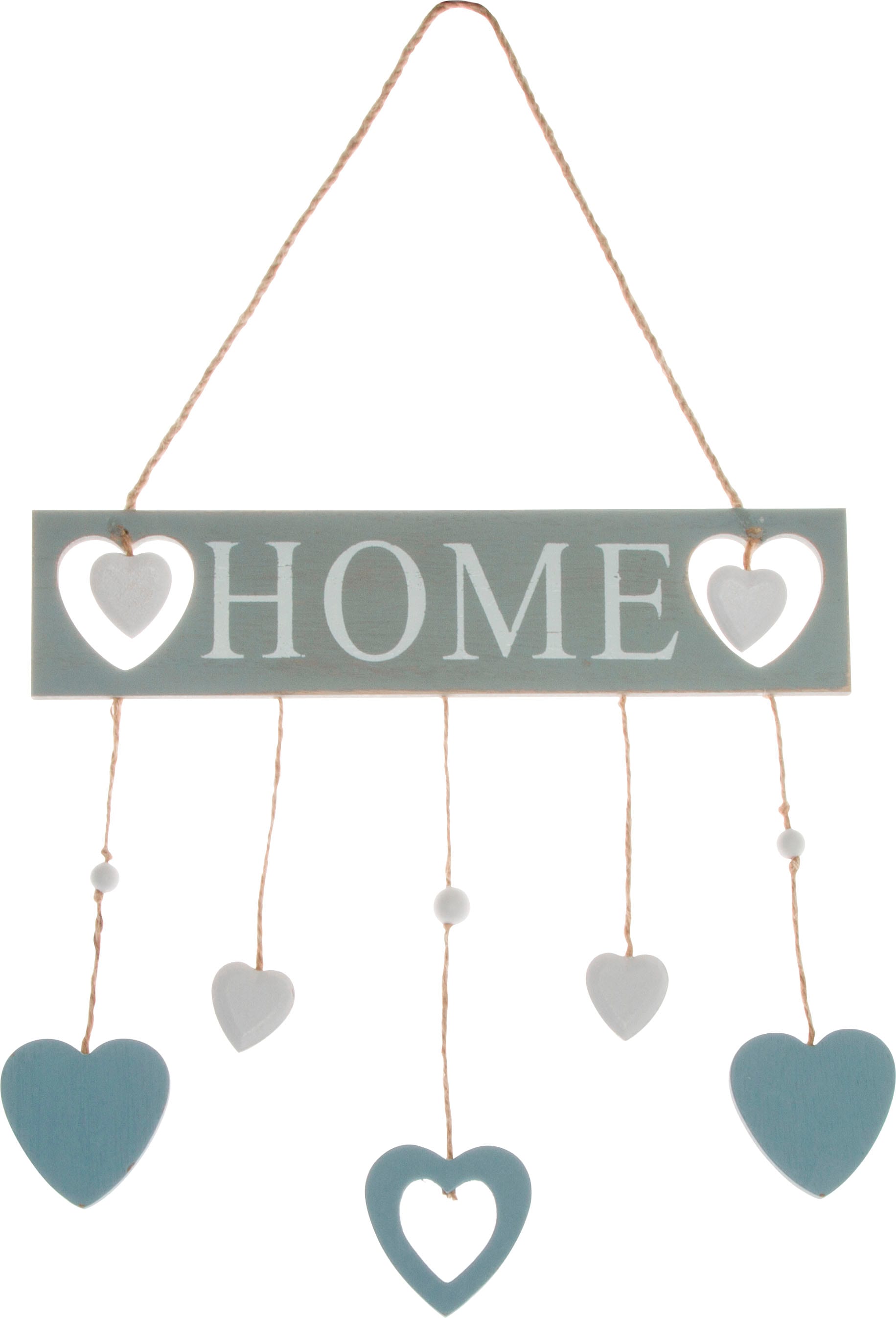 Deko-Buchstaben »Home«, Wanddeko mit Schriftug & Herzen, Wohnzimmer